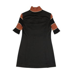 Palm Angels 250-500, channelenable-all, chicmi, couponcollection, gender-womens, main-clothing, palm-angels, size-s, womens-day-dresses S Black Zip Turtleneck Mini Dress 82NGG-PA-1421/S 82NGG-PA-1421/S