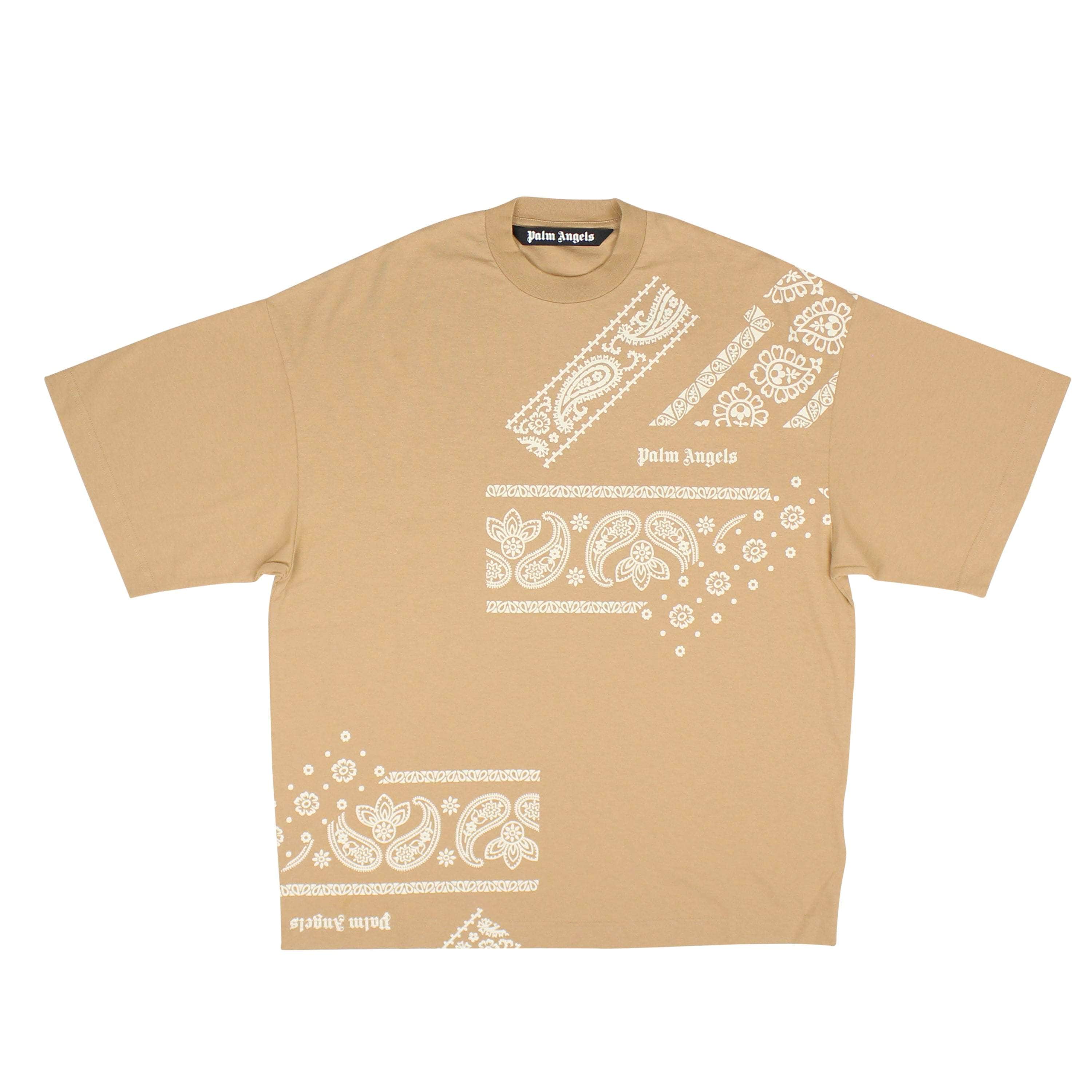Palm Angels 250-500, couponcollection, gender-mens, main-clothing, mens-shoes, palm-angels Beige Bandana Logo T-Shirt