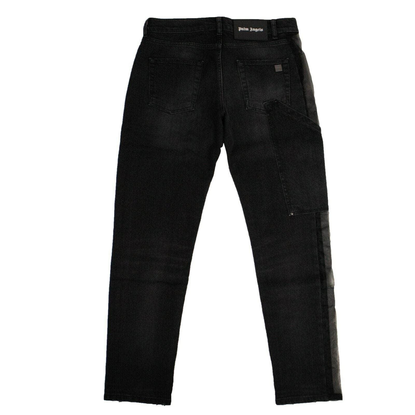 PALM ANGELS 250-500, couponcollection, gender-womens, main-clothing, palm-angels, size-26, size-28 28 Black Sheer Side Stripes Jeans 82NGG-PA-1440/28 82NGG-PA-1440/28