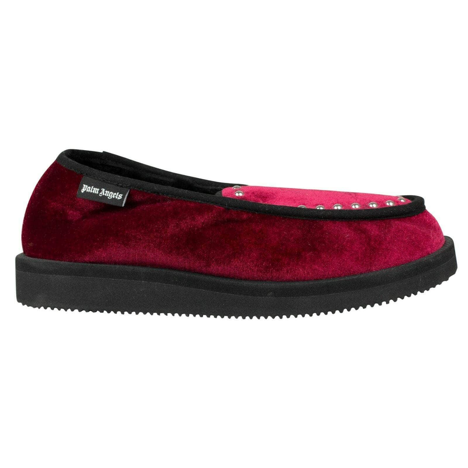 Palm Angels 327MSh, chicmi, couponcollection, gender-mens, main-shoes, mens-shoes, mens-slides-slippers, ow-pa, paaccessoriesshoes, palm-angels, size-8-us-41-eu, slippers, Streetwear, under-250 8 US / 41 EU Palm Angels x Suicoke Velvet Studded Slippers - Wine 65LE-2083/8 65LE-2083/8