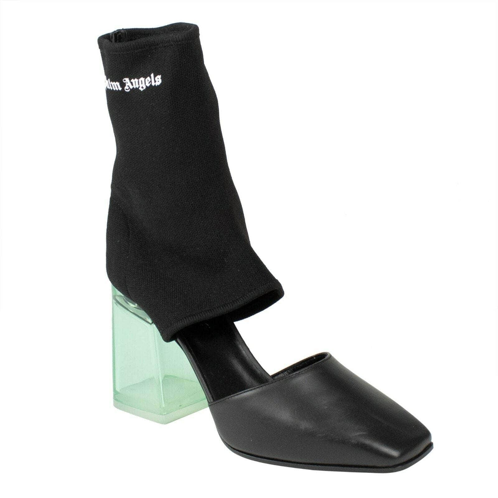 Palm Angels 65LE-2090/7 NIB PALM ANGELS Black/Green Sock Ankle Boots Shoes Size 7 US 37 EU $1365 65LE-2090/7