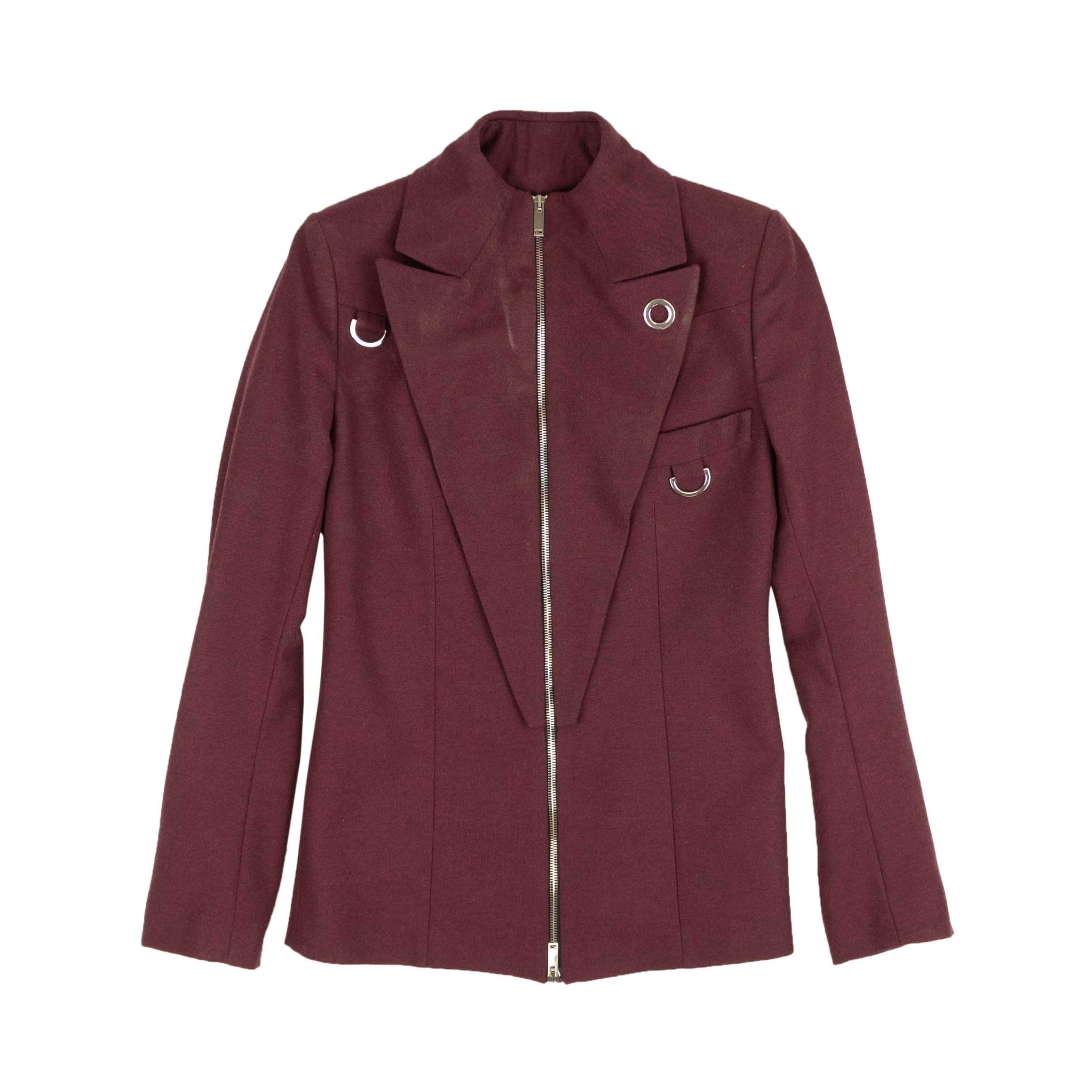 Palm Angels 750-1000, channelenable-all, chicmi, couponcollection, gender-womens, main-clothing, palm-angels, size-40, womens-jackets-blazers 40 Red Zip-Up Blazer 82NGG-PA-31/40 82NGG-PA-31/40