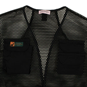 PALM ANGELS 750-1000, couponcollection, gender-mens, main-clothing, mens-vests, palm-angels, size-m, size-s S Black Mesh Multi Pocket Vest Jacket 82NGG-PA-10/S 82NGG-PA-10/S