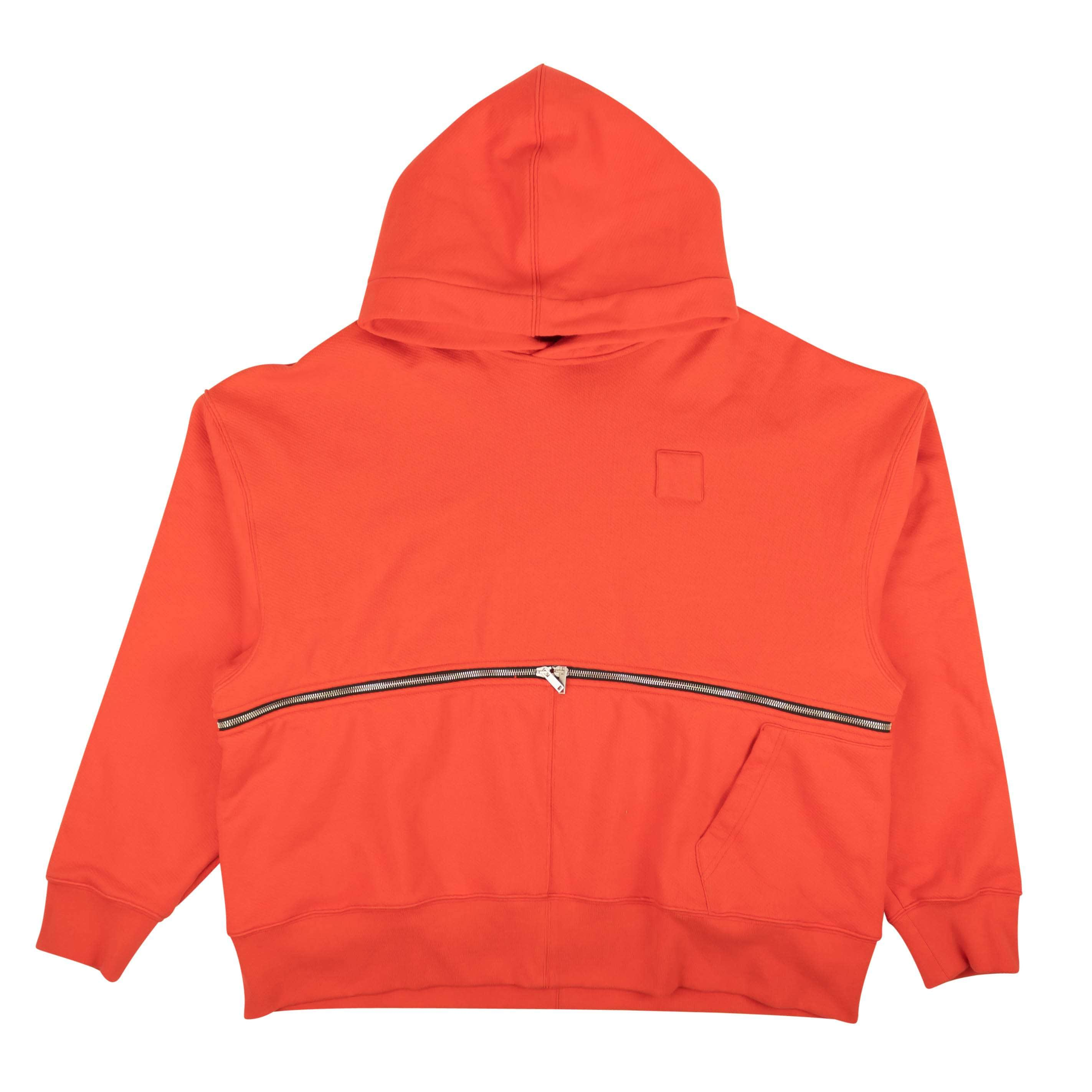 Palm Angels 82NGG-PA-1196/M NEW PALM ANGELS Orange Horizontal Zipper Hoodie Sweatshirt Size M $825 82NGG-PA-1196/M