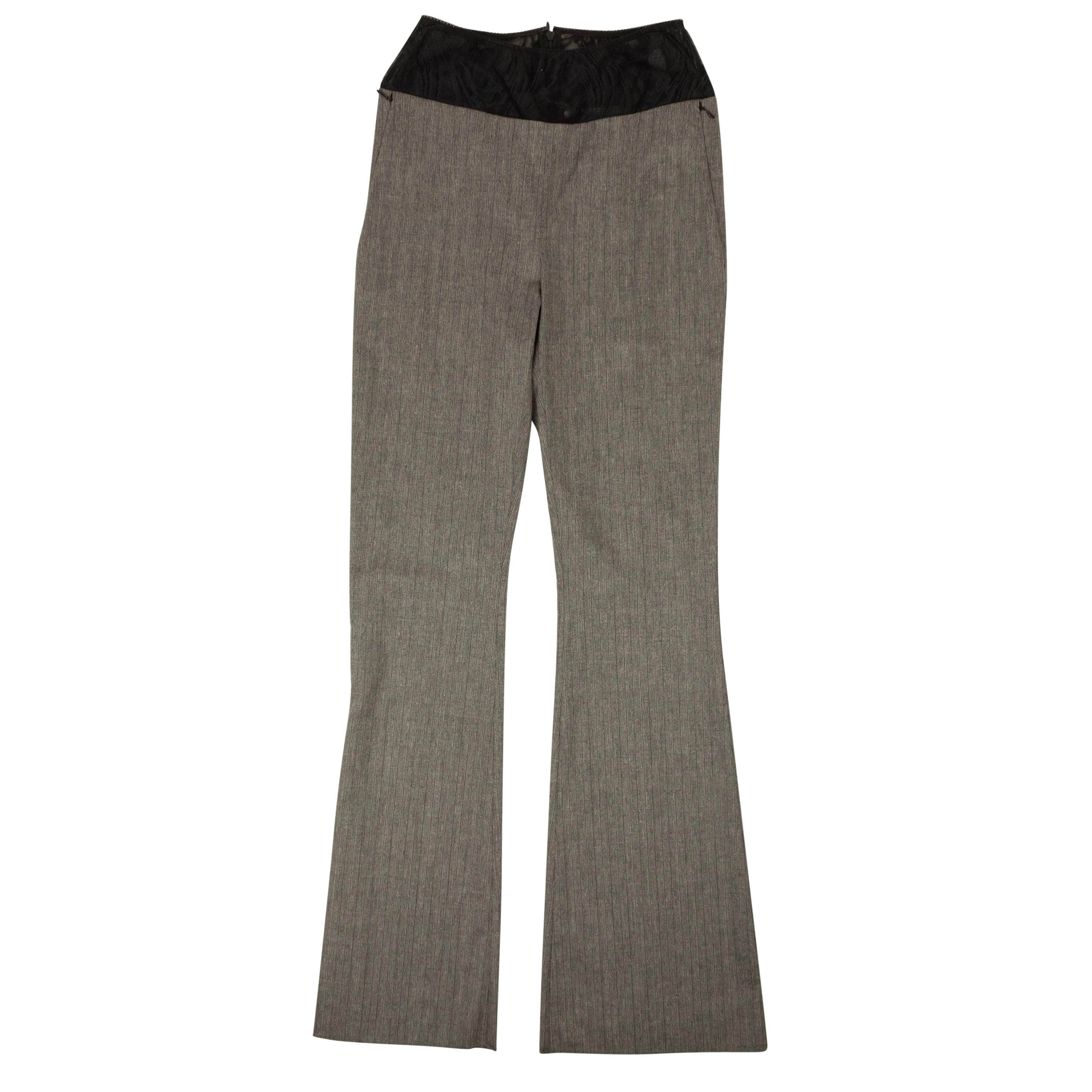 Palm Angels 82NGG-PA-1391/40 NWT PALM ANGELS Grey Pinstripe Pants Size 4/40 $945 82NGG-PA-1391/40