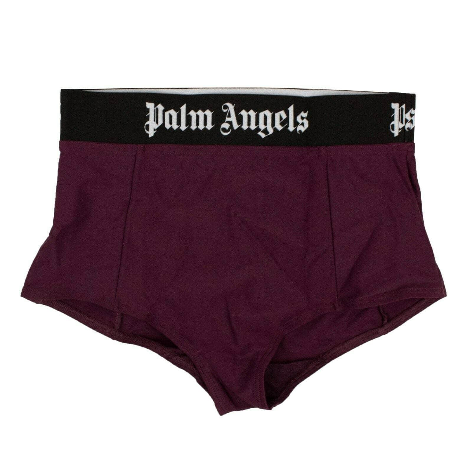 Palm Angels 82NGG-PA-1438/S NWT PALM ANGELS Purple Logo Waistband Breifs Size S $245 82NGG-PA-1438/S