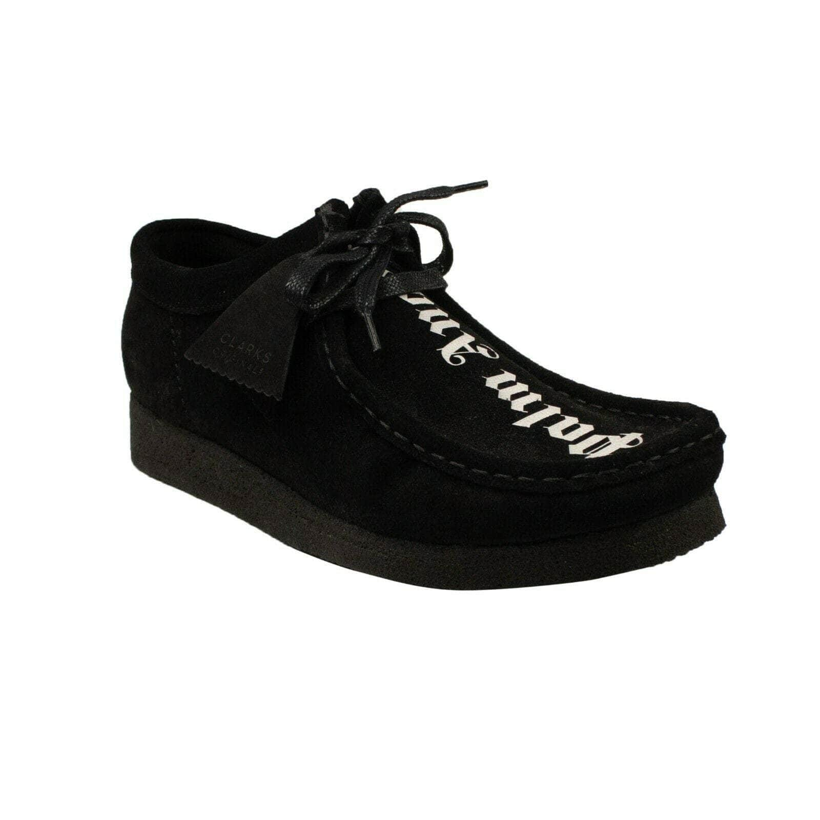 Palm Angels 95-PLM-2011/45 NIB PALM ANGELS Black Suede Wallabee Logo Loafers Size 12/45 $720 95-PLM-2011/45