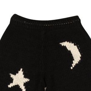 Palm Angels Black Acrylic Night Sky Print Knit Shorts