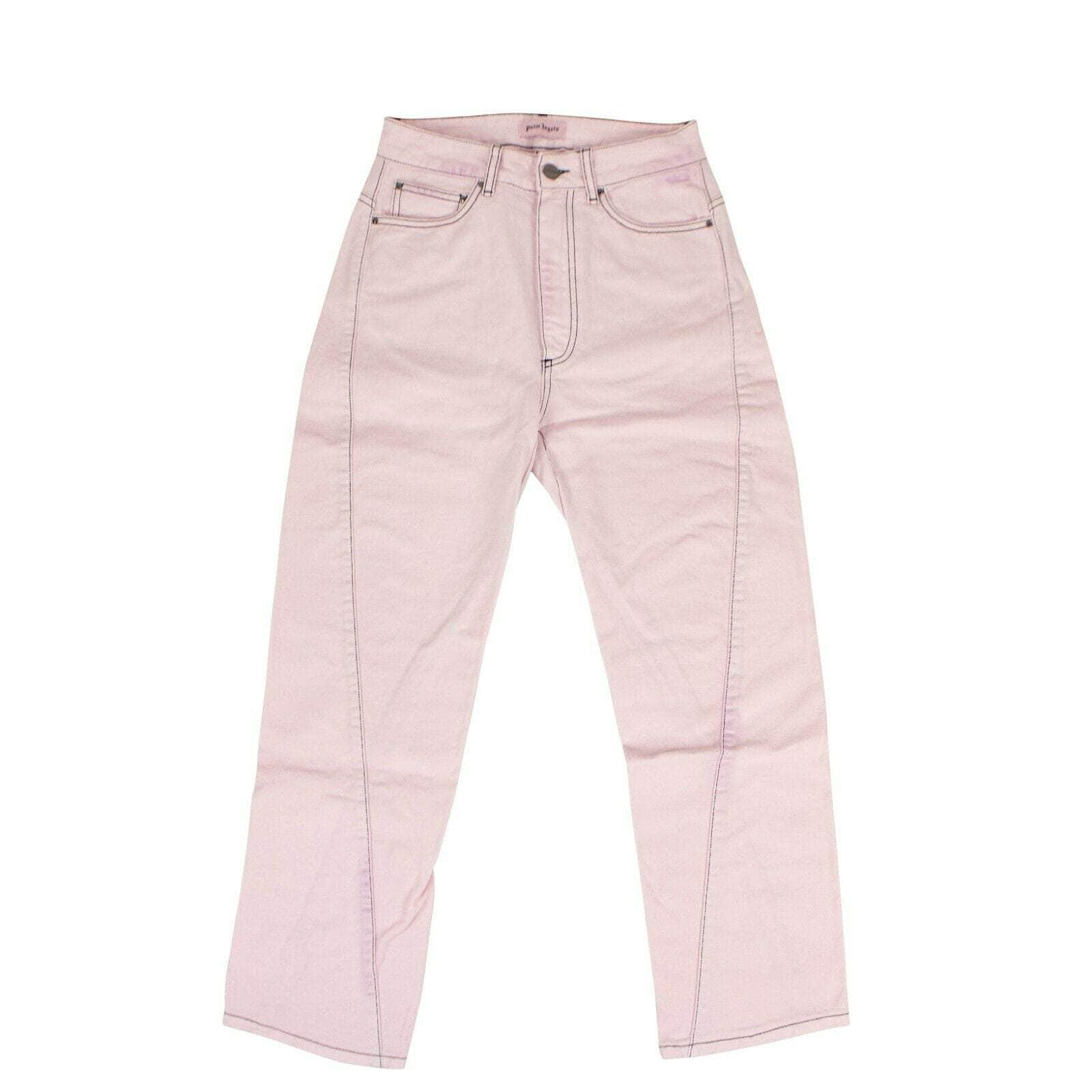 Palm Angels JF6-PA-1060/27 NWT PALM ANGELS Pink Cotton Curved Seam Jeans Pants Size 27 $510 JF6-PA-1060/27