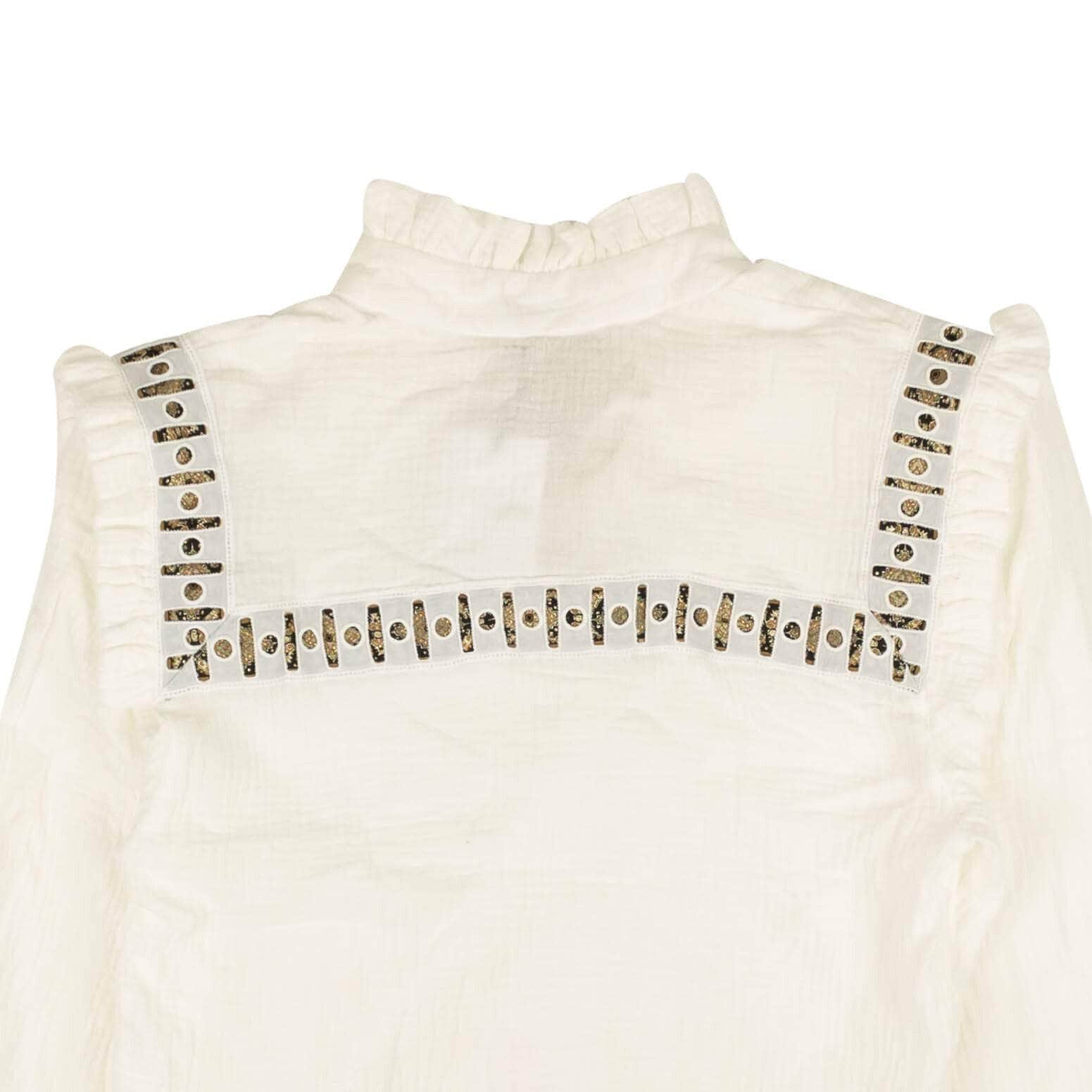 Palomo 250-500, channelenable-all, chicmi, couponcollection, gender-womens, main-clothing, MixedApparel, palomo, size-m, size-xs, womens-blouses White Lace Up Long Sleeve Blouse