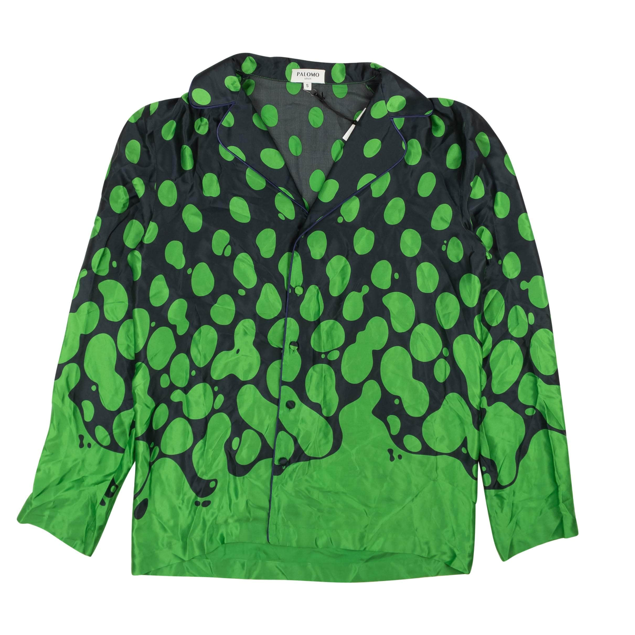 Palomo 95-PMO-1003/M NWT Palomo GREEN MERCURY SILK SHIRT Size M $490 95-PMO-1003/M