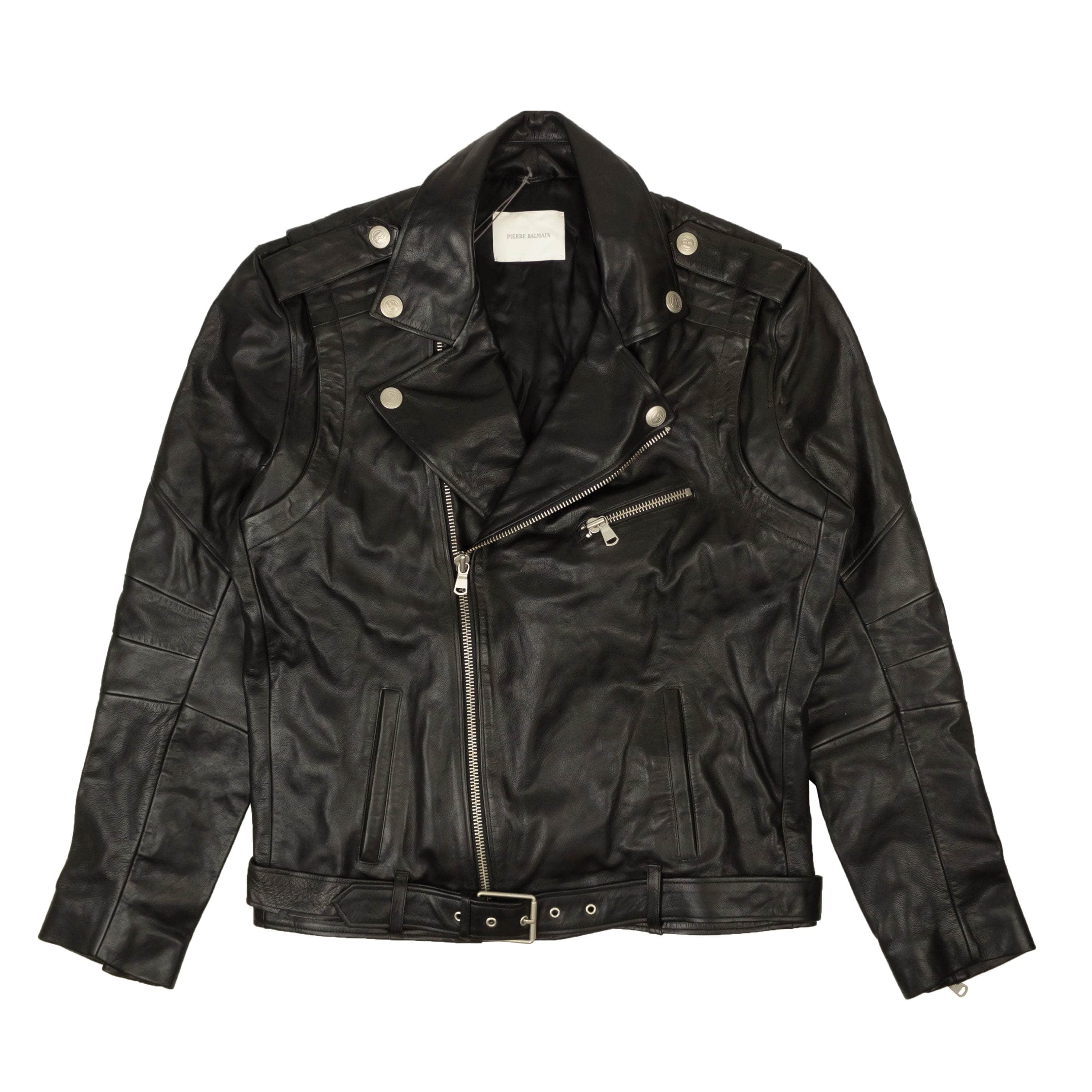 Pierre Balmain 2000-5000, channelenable-all, chicmi, couponcollection, gender-mens, main-clothing, mens-shoes, pierre-balmain, size-52 52 Black 905 Leather Jacket 80ST-PB-1/52 80ST-PB-1/52