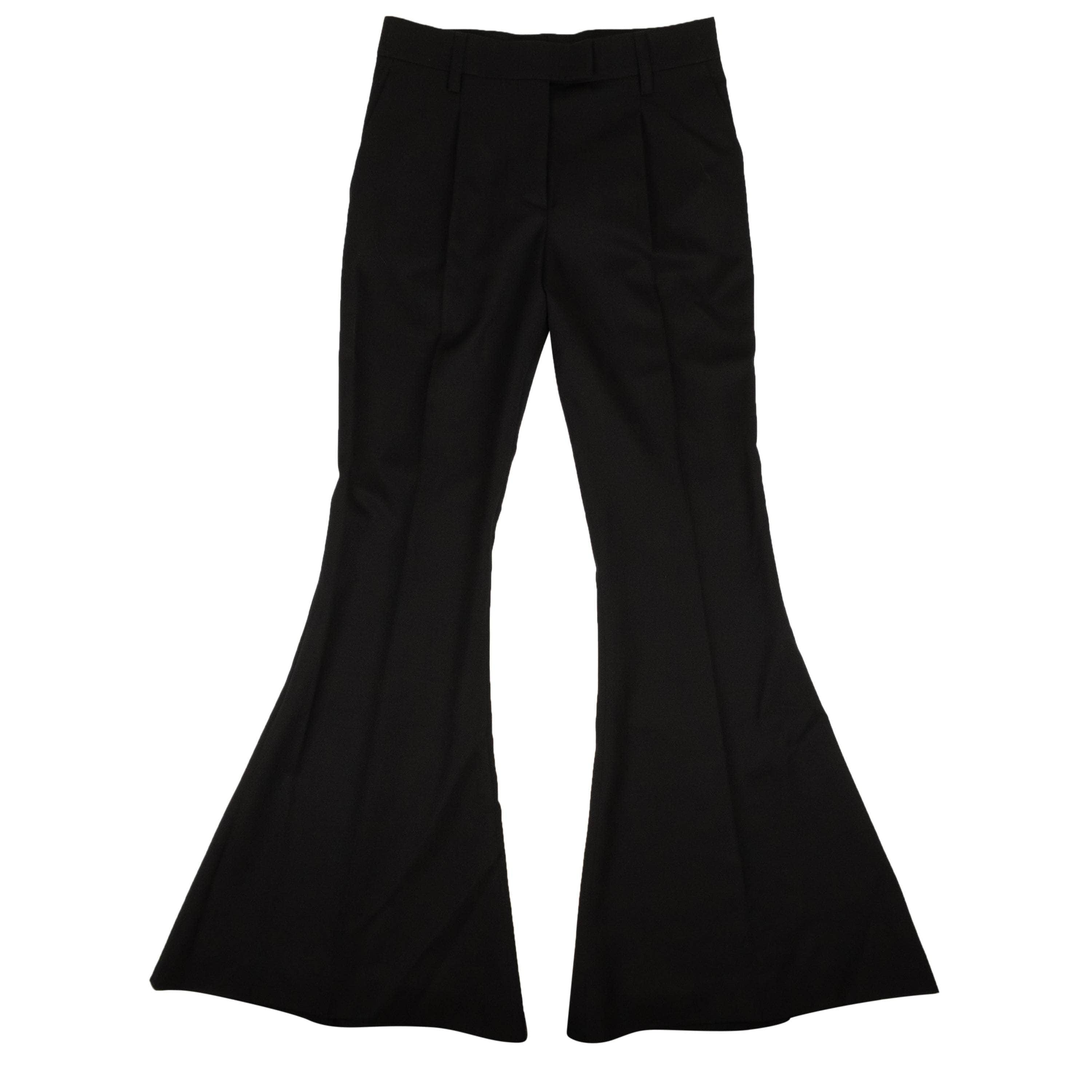 Prada PRD-XBTM-0003/38 NWT PRADA Black Cotton Bell Buttom Casual Pants Size 2/38 $1300 PRD-XBTM-0003/38