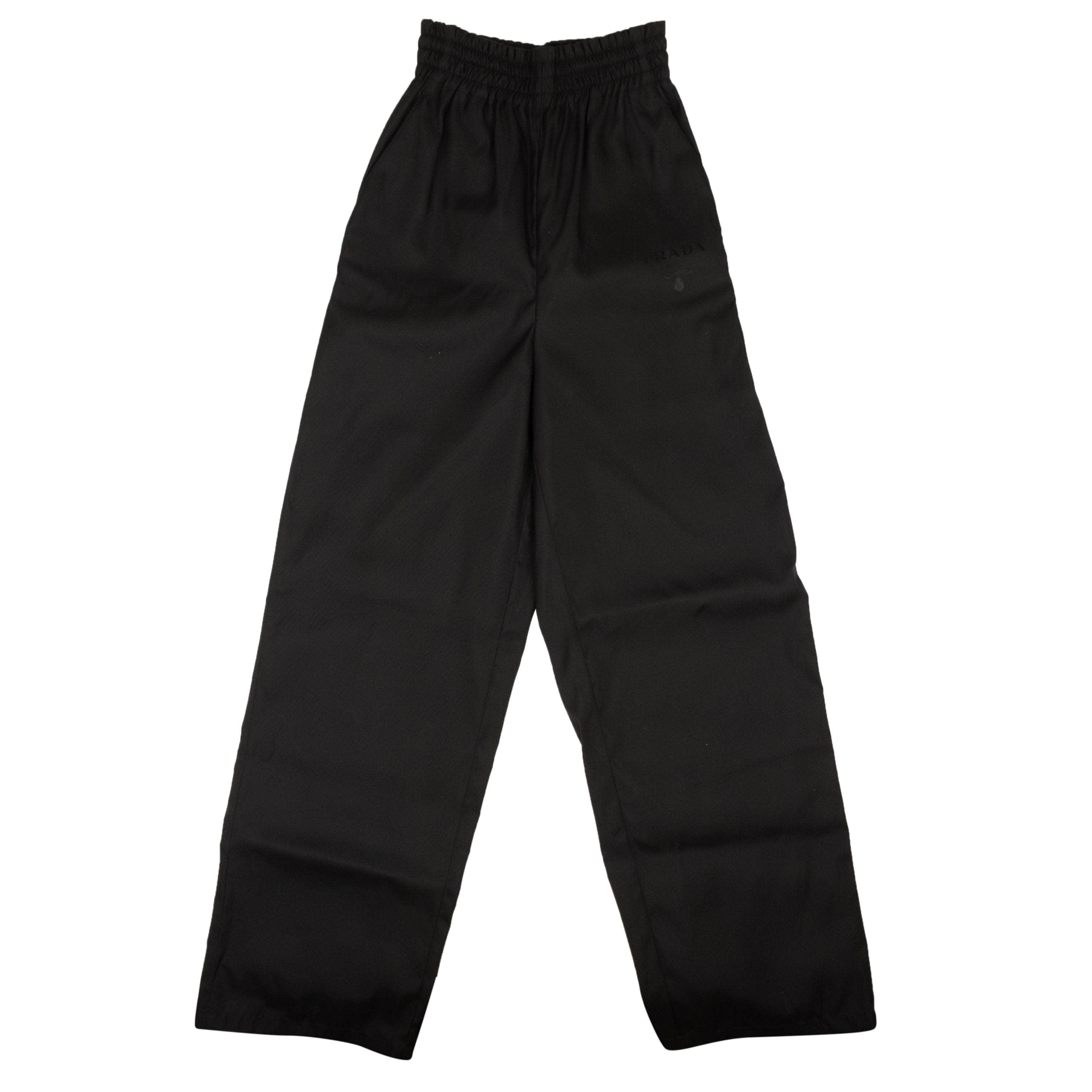 Prada PRD-XBTM-0008/36 NWT PRADA Black Prada Re-Nylon Pants Size 36 $1950 PRD-XBTM-0008/36