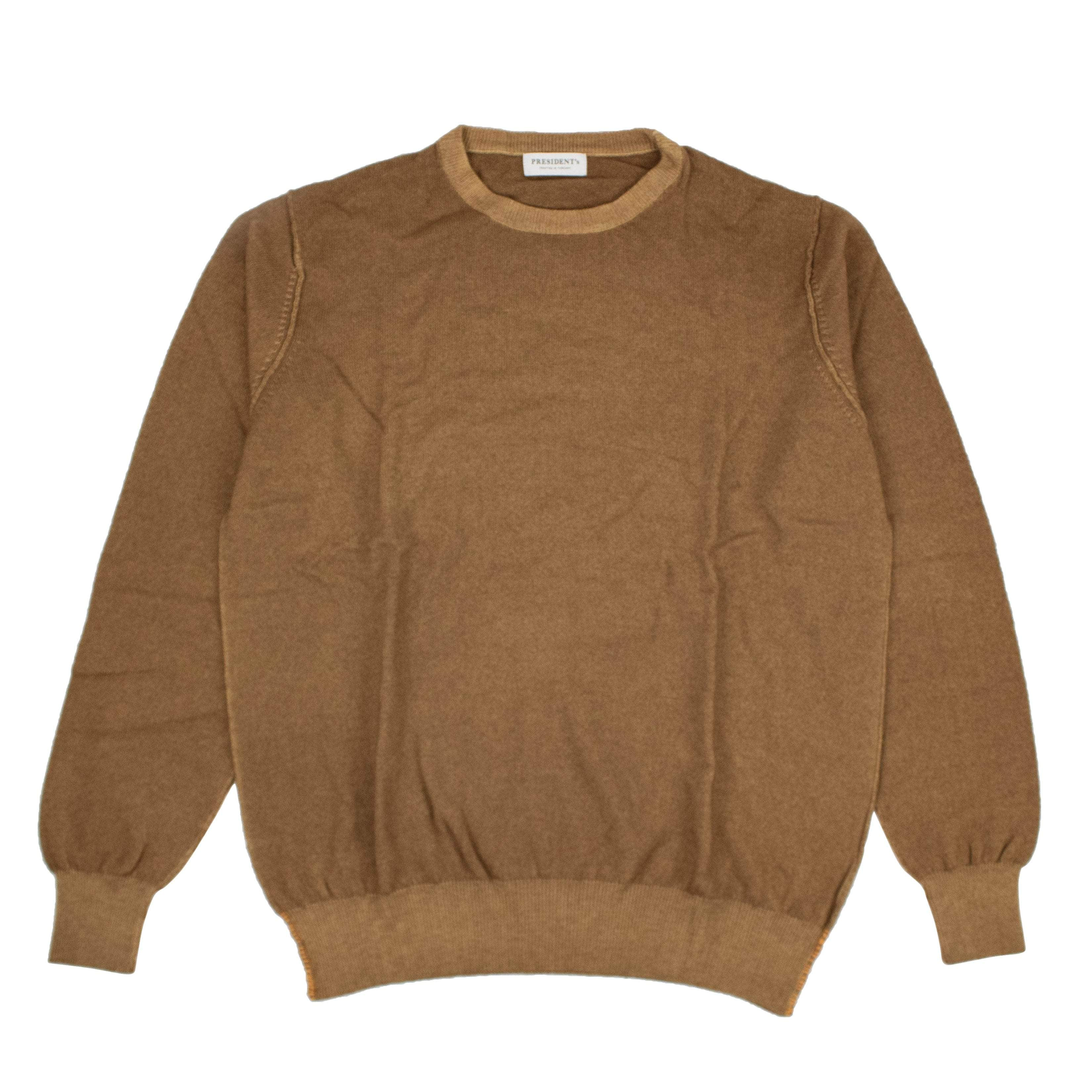 President's 95-PNT-1010/XL NWT PRESIDENT'S Camel Brown Wool & Cashmere Crewneck Sweater Size XL $322 95-PNT-1010/XL