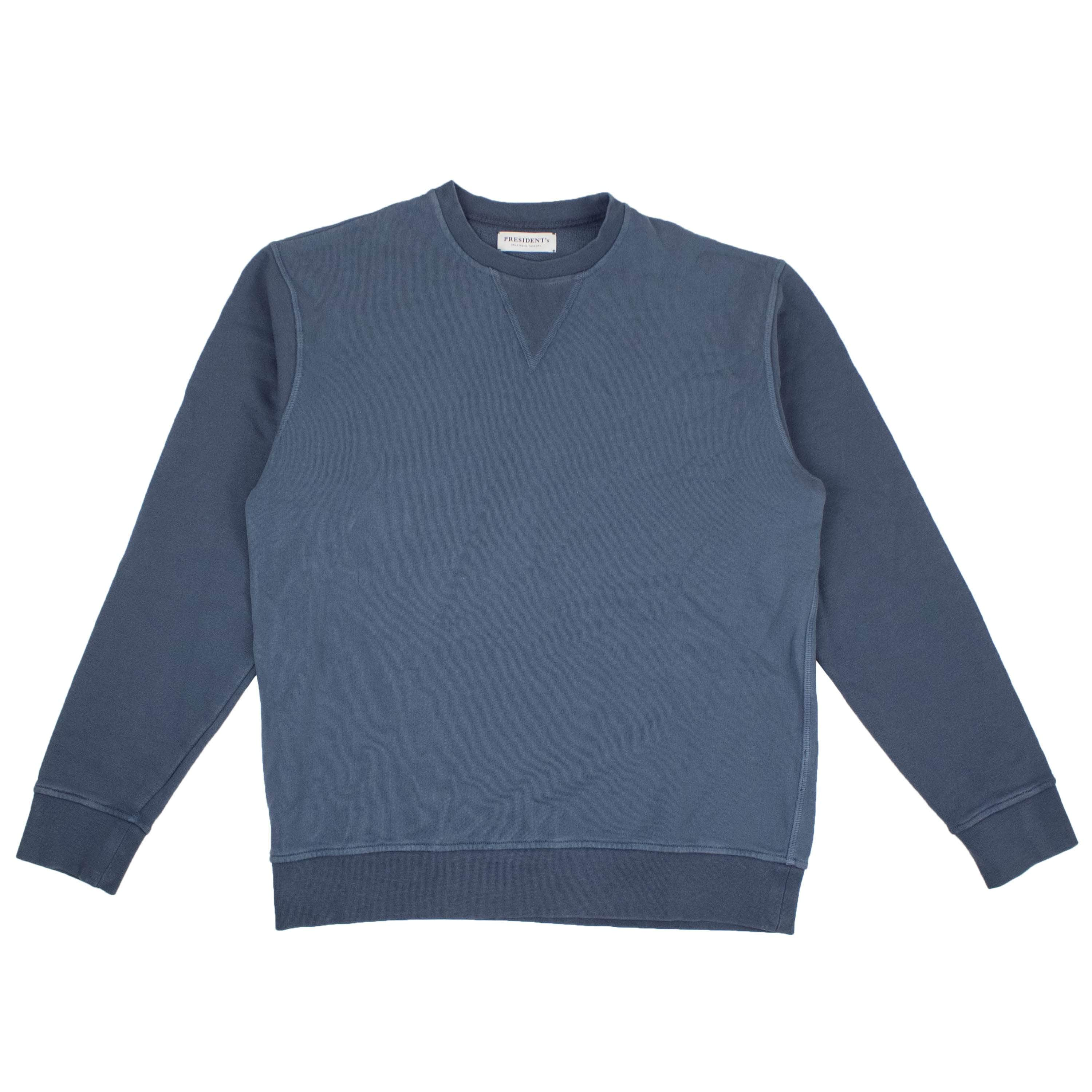 President's 95-PNT-1013/S NWT PRESIDENT'S Blue Organic Pullover Crewneck Sweater Size S $220 95-PNT-1013/S