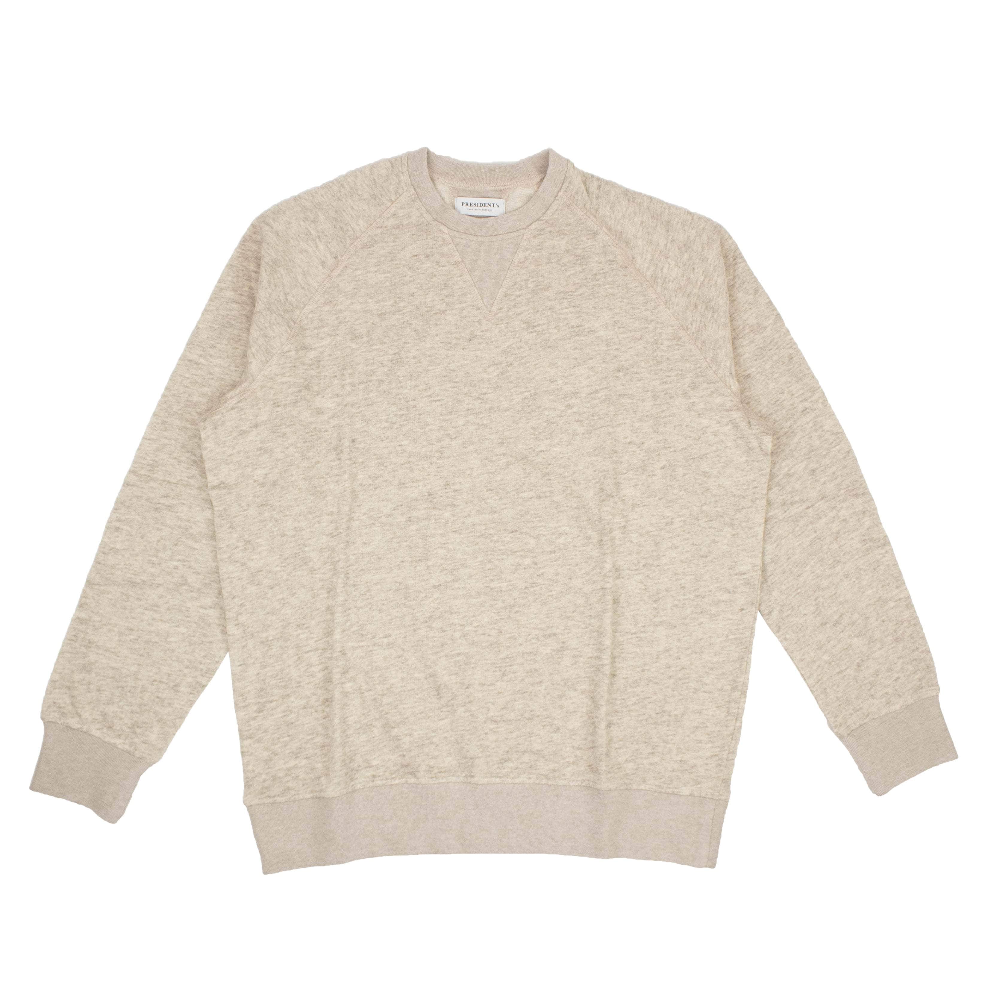President's channelenable-all, chicmi, couponcollection, gender-mens, main-clothing, mens-crewnecks, mens-shoes, MixedApparel, presidents, size-l, size-xl, under-250 Beige Crew Yak Wool Pullover Sweater