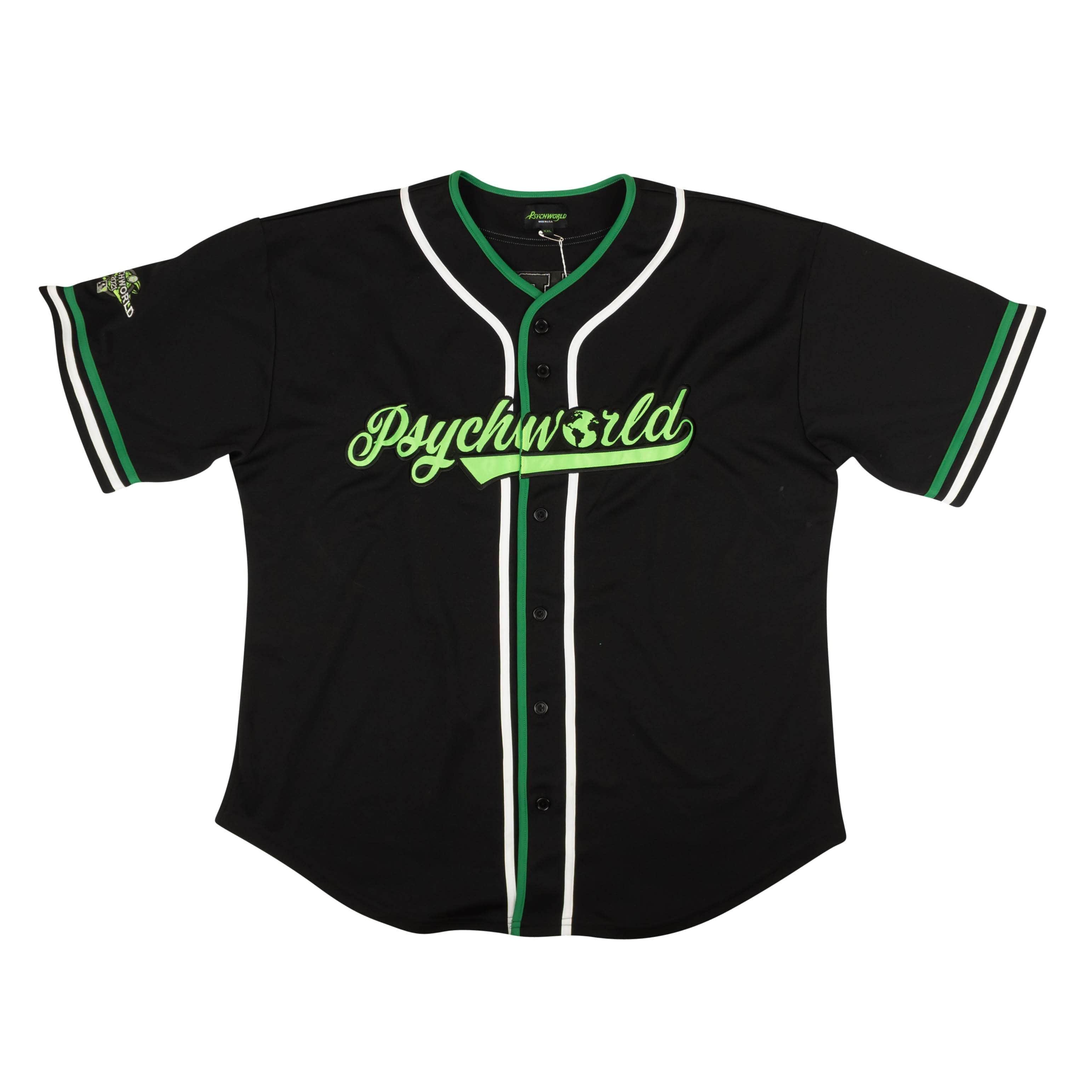 Psychworld channelenable-all, chicmi, couponcollection, gender-mens, main-clothing, mens-shoes, MixedApparel, psychworld, SPO, under-250 XL / Baseall_Shirt_Black/Green 95-PSY-1079/S Baseball_Shirt_Black/Green Black/Green PSYCHWORLD Baseball Shirt 95-PSY-1079/XL 95-PSY-1079/XL