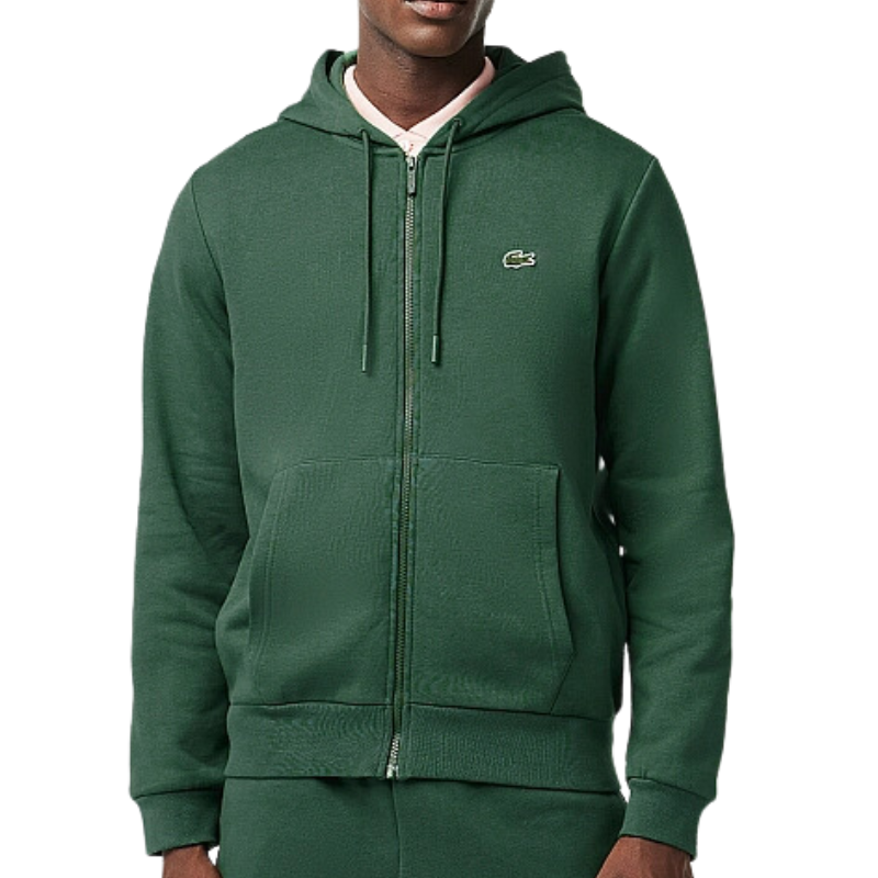 Lacoste Kangaroo Pocket Zip-Up Fleece Hoodie - Men's