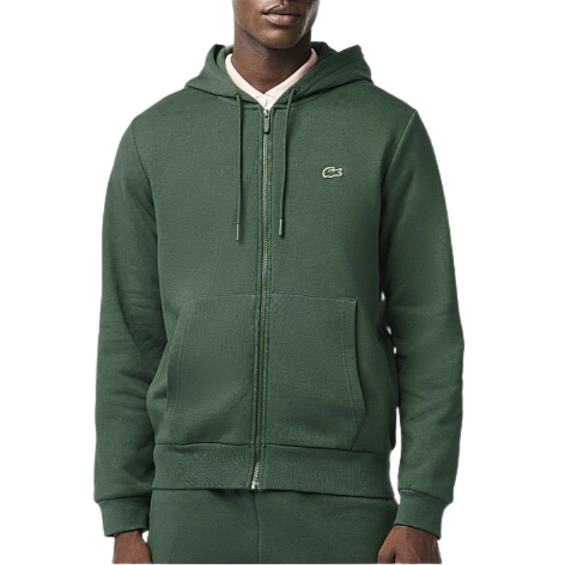 Lacoste Kangaroo Pocket Zip-Up Fleece Hoodie - Men's