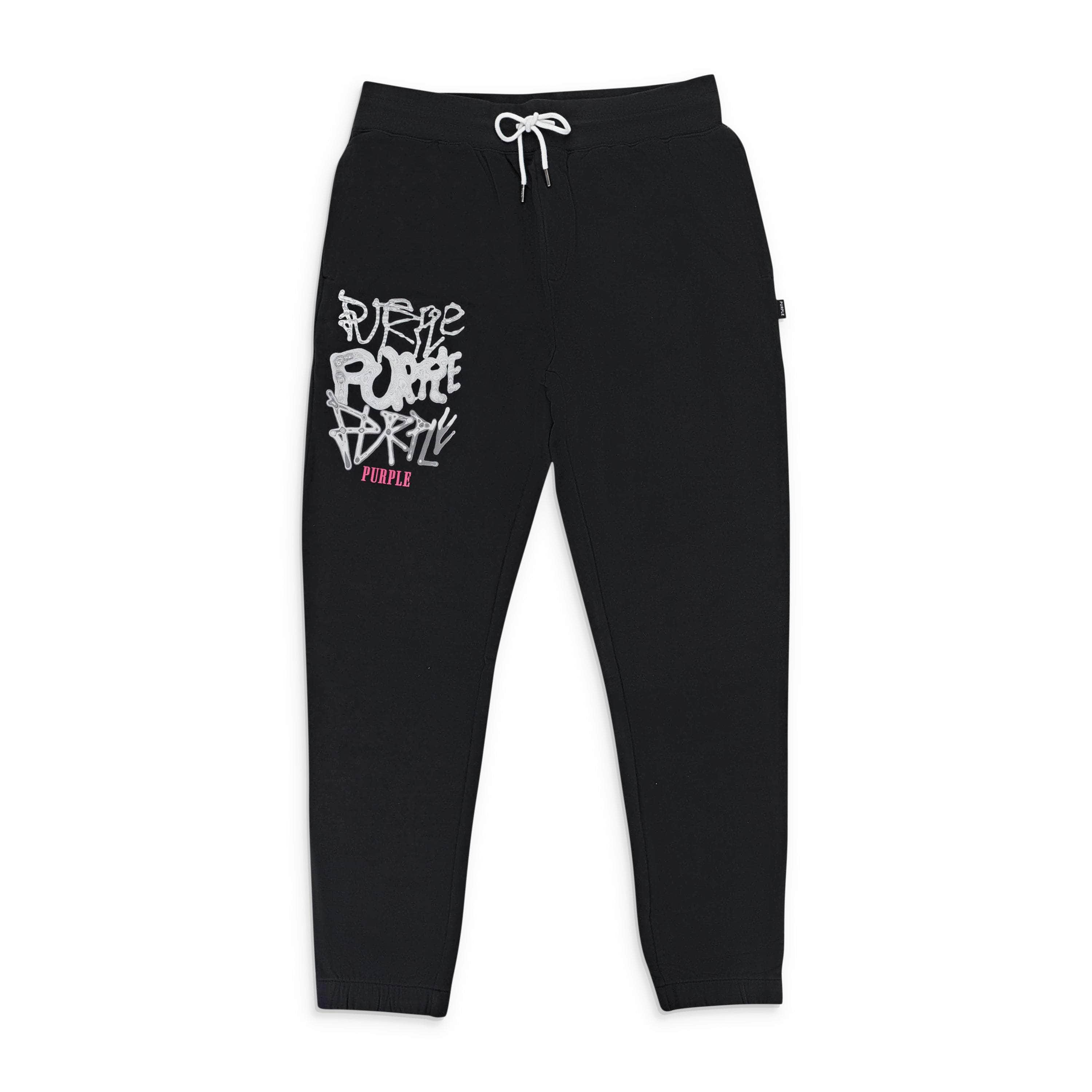 Purple Brand PRP-XBTM-0006/XXL NWT Purple Brand Black French Terry Sweatpant Size XXL $215 PRP-XBTM-0006/XXL