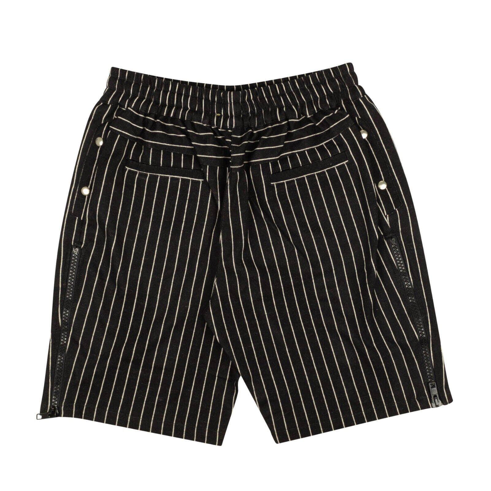 PYER MOSS 250-500, channelenable-all, chicmi, couponcollection, gender-mens, main-clothing, mens-shoes, pyer-moss, size-l, size-m, size-s, size-xl, size-xs, size-xxl Black White Pinstripe Wool Blend Shorts