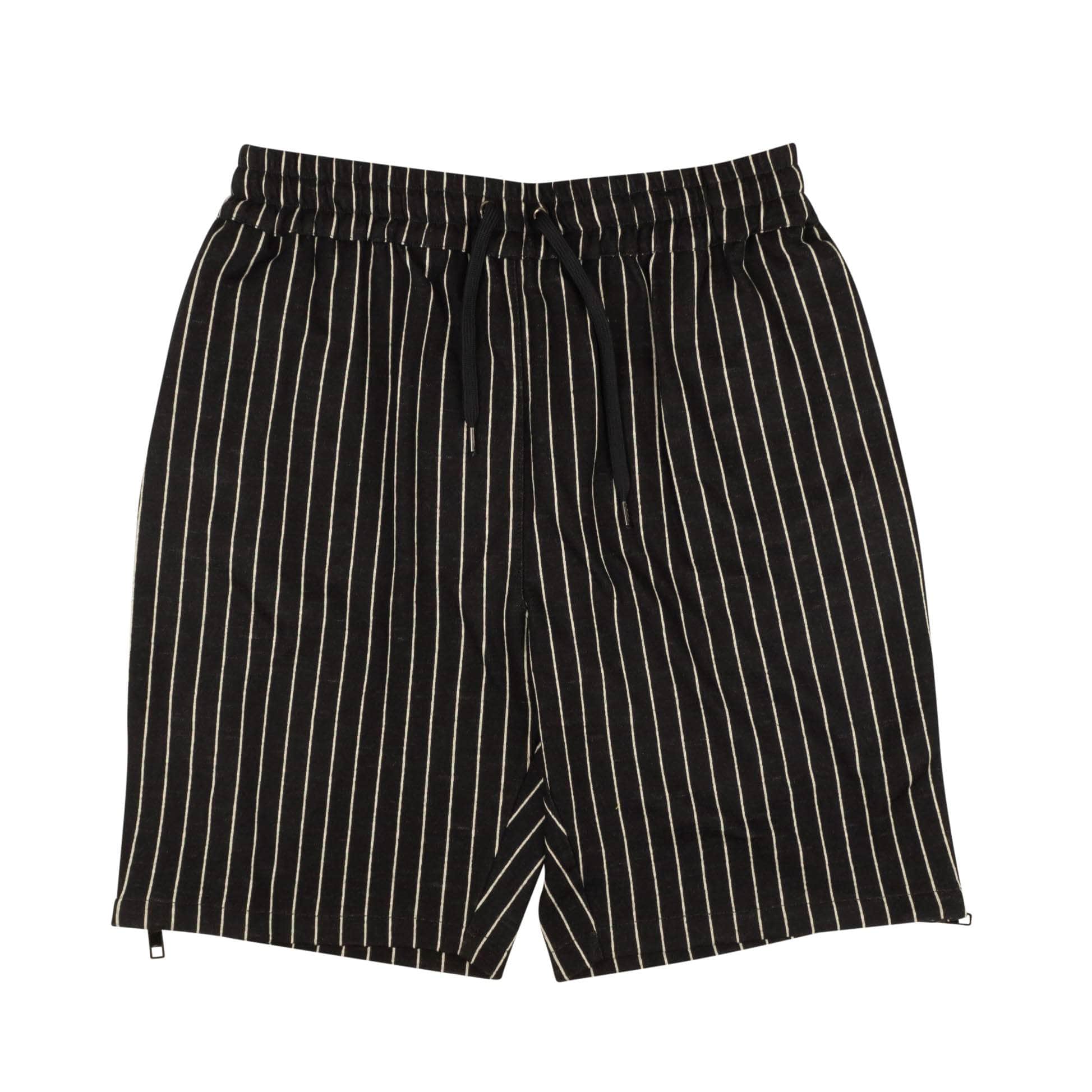 PYER MOSS 250-500, channelenable-all, chicmi, couponcollection, gender-mens, main-clothing, mens-shoes, pyer-moss, size-l, size-m, size-s, size-xl, size-xs, size-xxl Black White Pinstripe Wool Blend Shorts