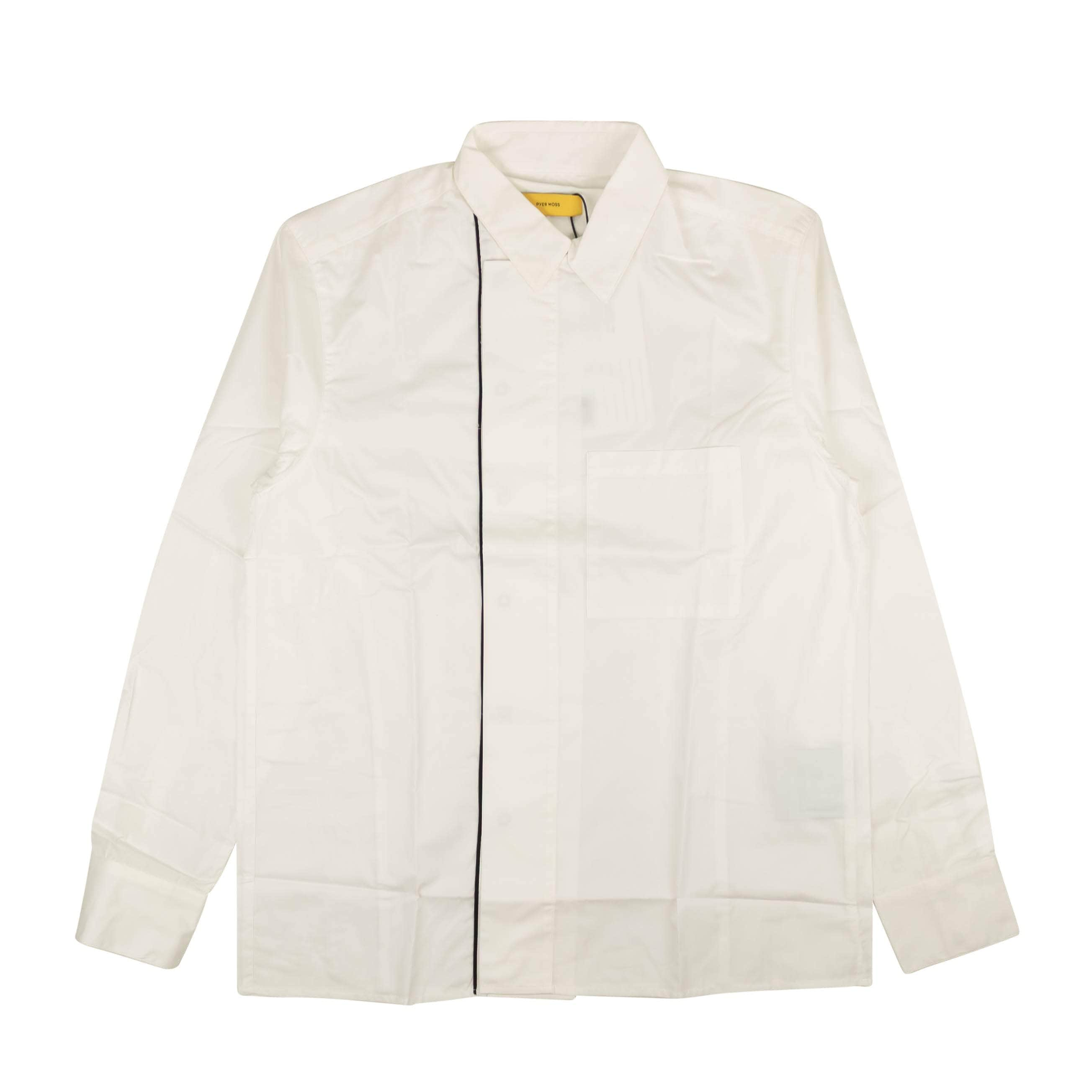 PYER MOSS 87AB-PM-1000/XS NWT PYER MOSS White Snap Long Sleeve Button Down Shirt Size XS $650 87AB-PM-1000/XS