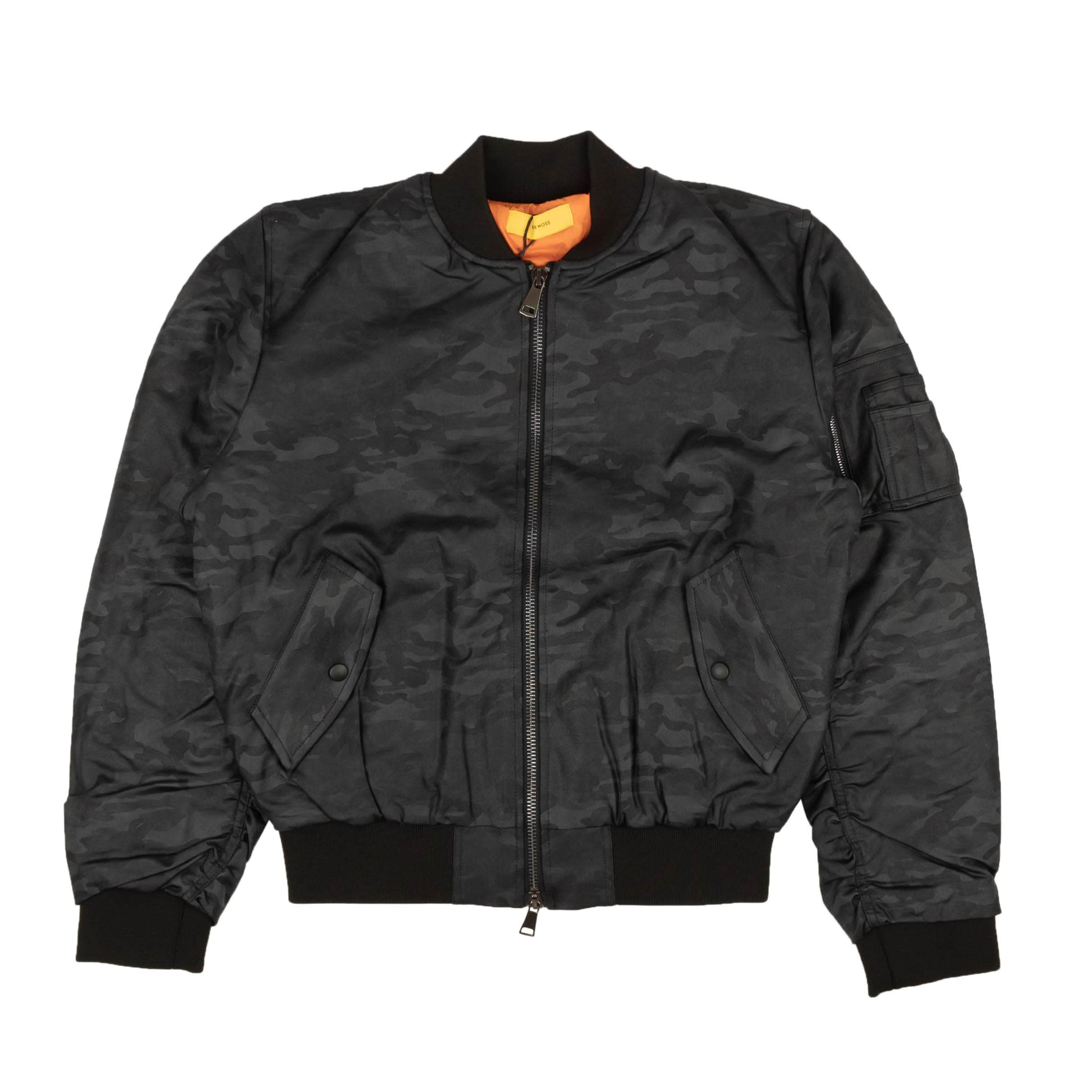 PYER MOSS 87AB-PM-1007/XS NWT PYER MOSS Black Camo Zip Up Bomber Jacket Size XS $1515 87AB-PM-1007/XS