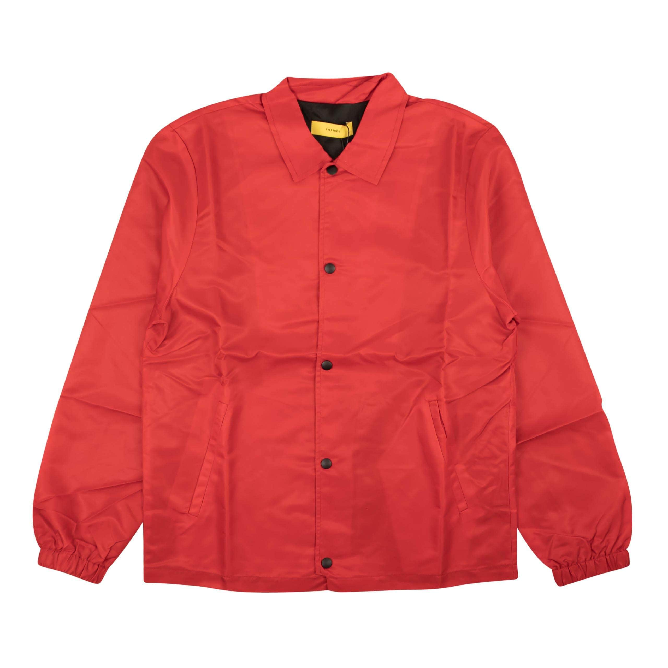 PYER MOSS 87AB-PM-1008/XL NWT PYER MOSS Red Satin Snap Jacket Size XL $725 87AB-PM-1008/XL