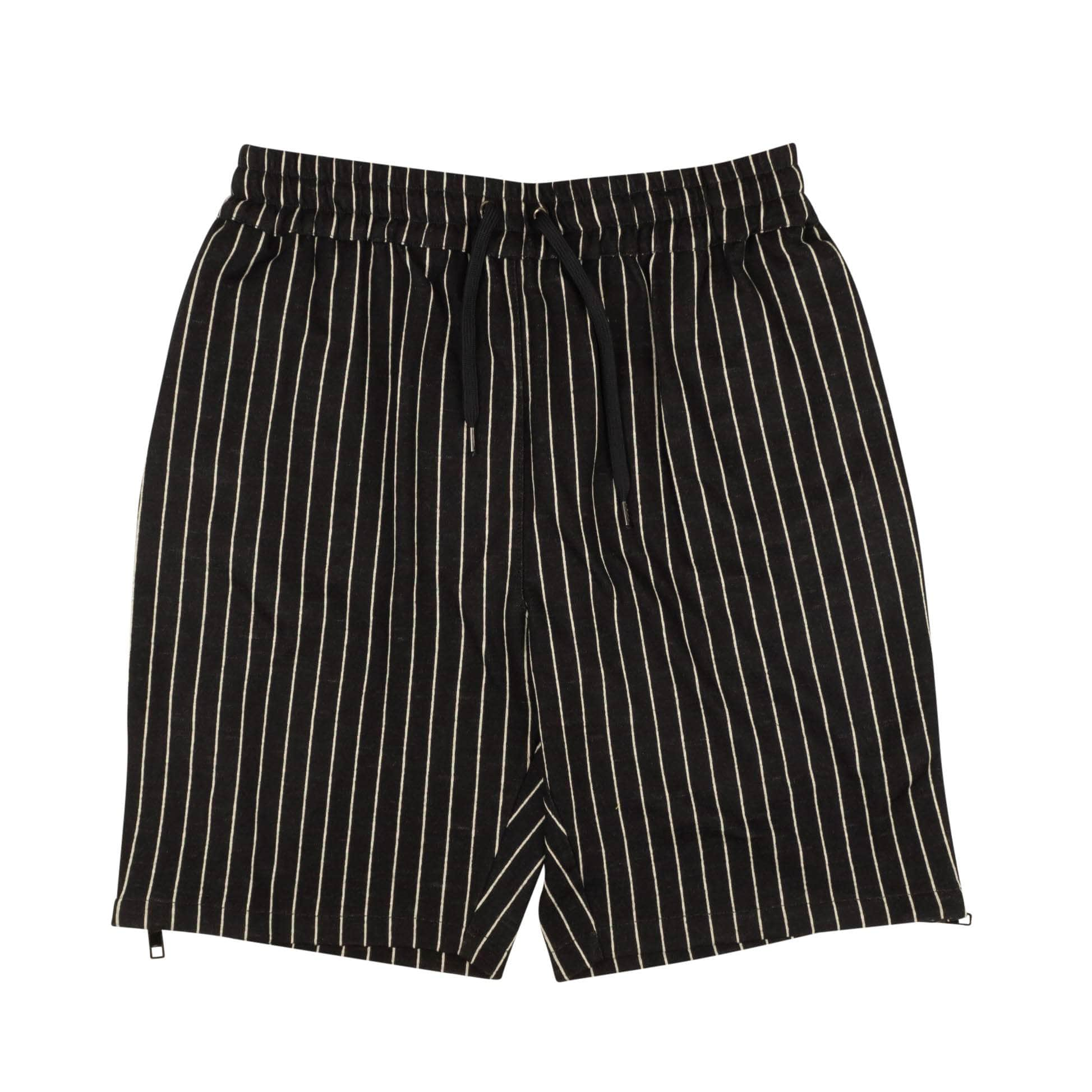 PYER MOSS 87AB-PM-1011/L NWT PYER MOSS Black White Pinstripe Wool Blend Shorts Size L $865 87AB-PM-1011/L