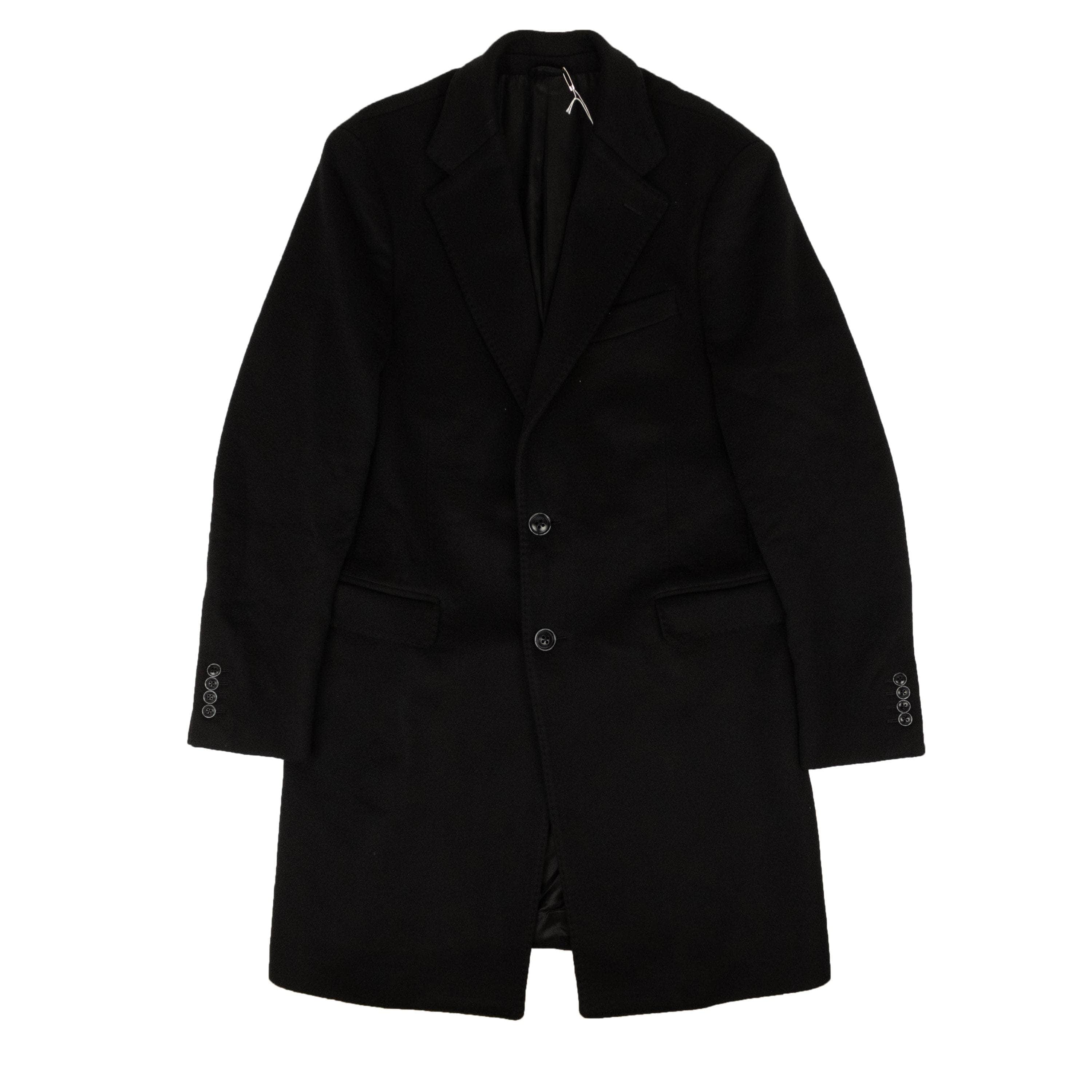 Raf Simons RFS-XOTW-0001/52 NWT RAF SIMONS Black Wool Senior Coat Size 52 RFS-XOTW-0001/52