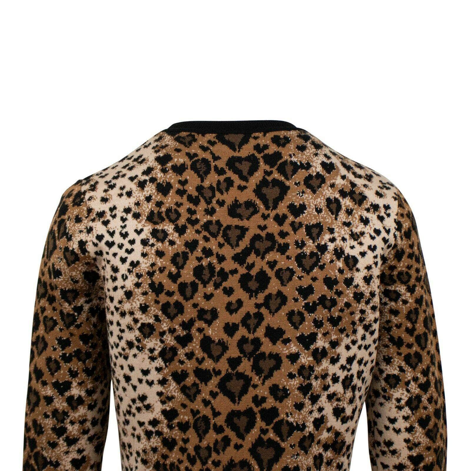 RED VALENTINO 250-500, size-l L Leopard Print Long Sleeve Mini Sweater Dress 67V-552/L 67V-552/L
