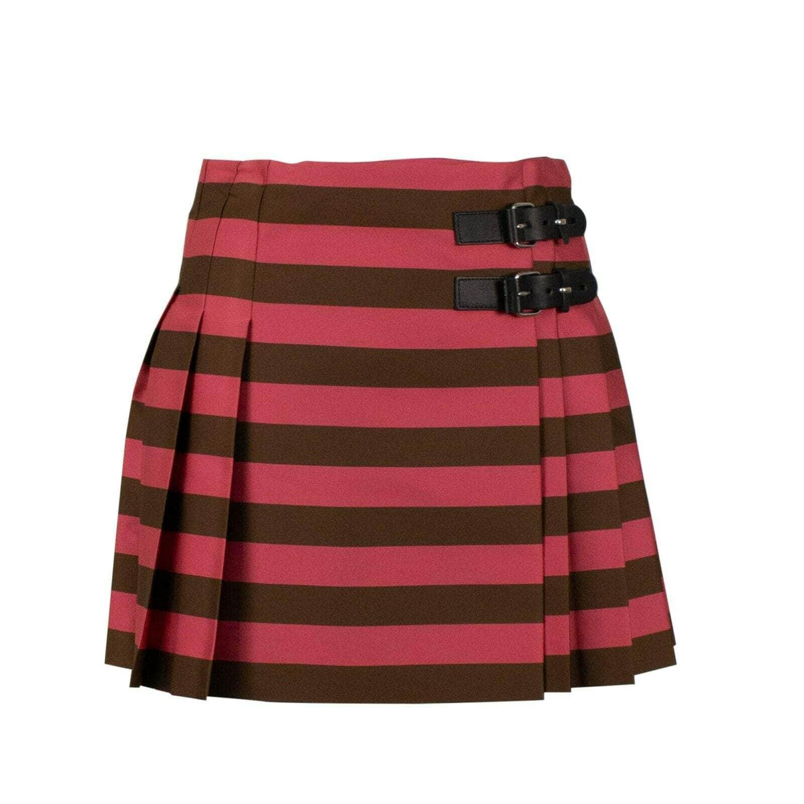 Red Valentino 67V-420/40 NWT RED VALENTINO Striped Pleated Mini Skirt Size 2/40 $1105 67V-420/40