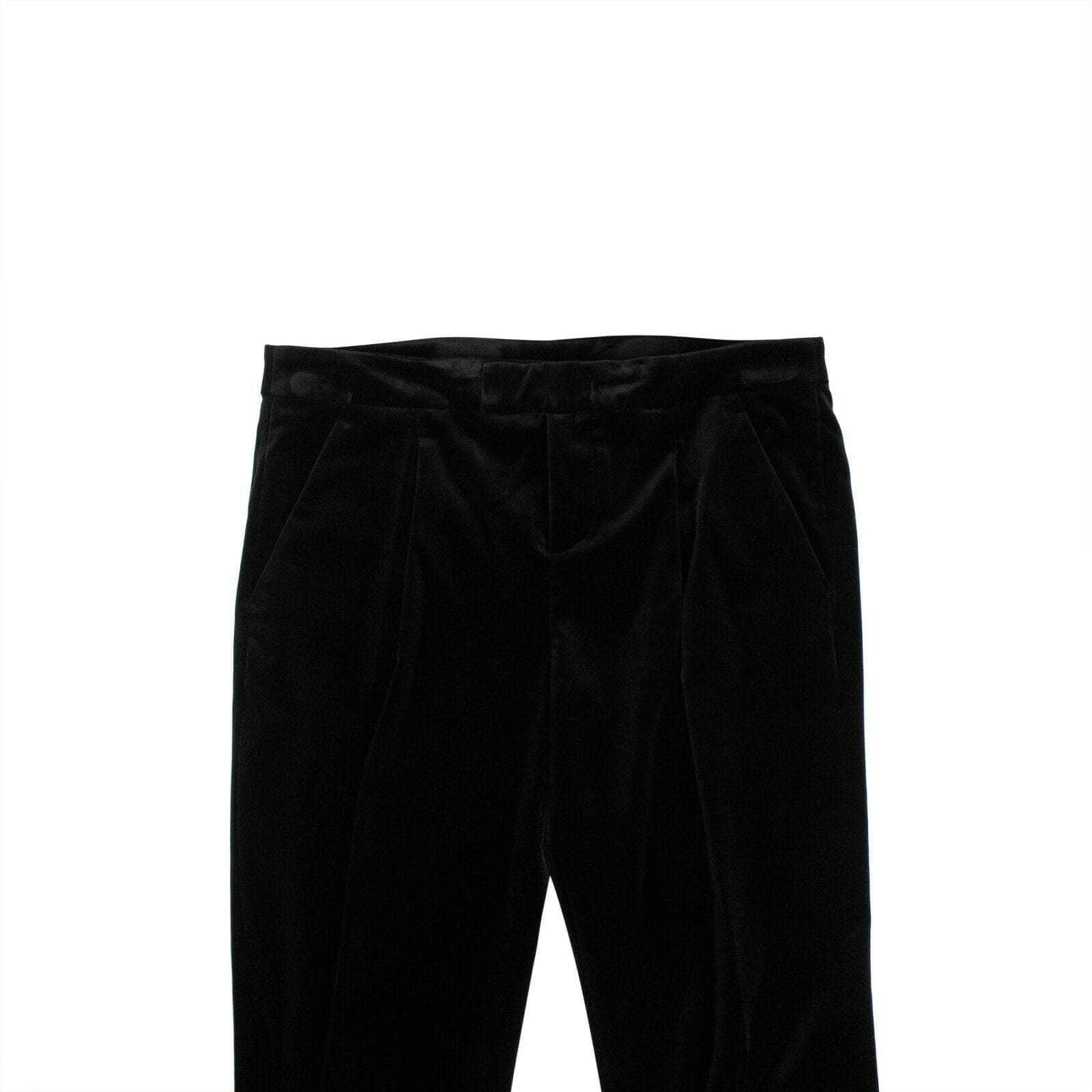 RED VALENTINO size-40, under-250 40 Black Velvet Cuffed Hem Dress Pants 67V-525/40 67V-525/40
