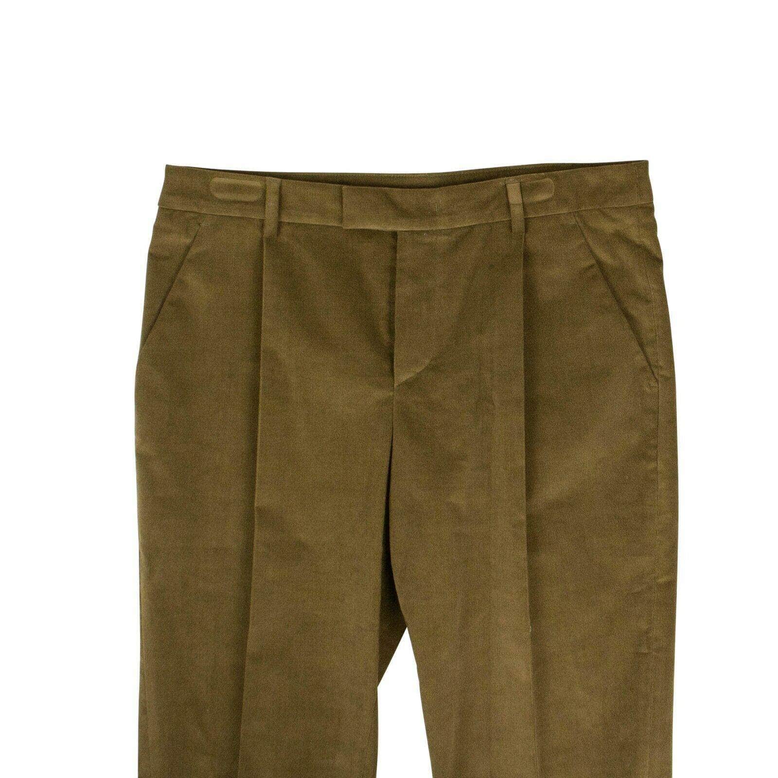 RED VALENTINO size-40, under-250 40 Olive Green Corduroy Tailored Pants 67V-510/40 67V-510/40