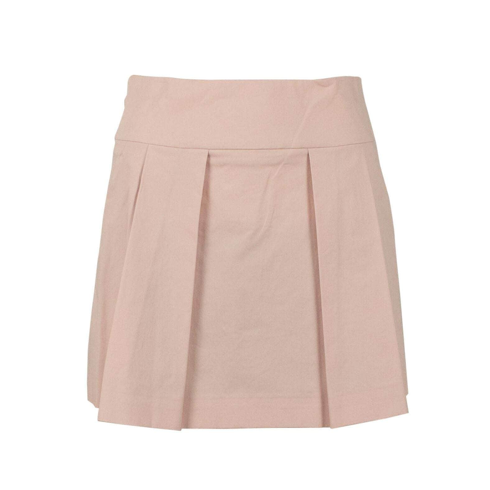 RED VALENTINO size-40, under-250 40 Pink Pleated Flare Mini Skirt 67V-415/40 67V-415/40