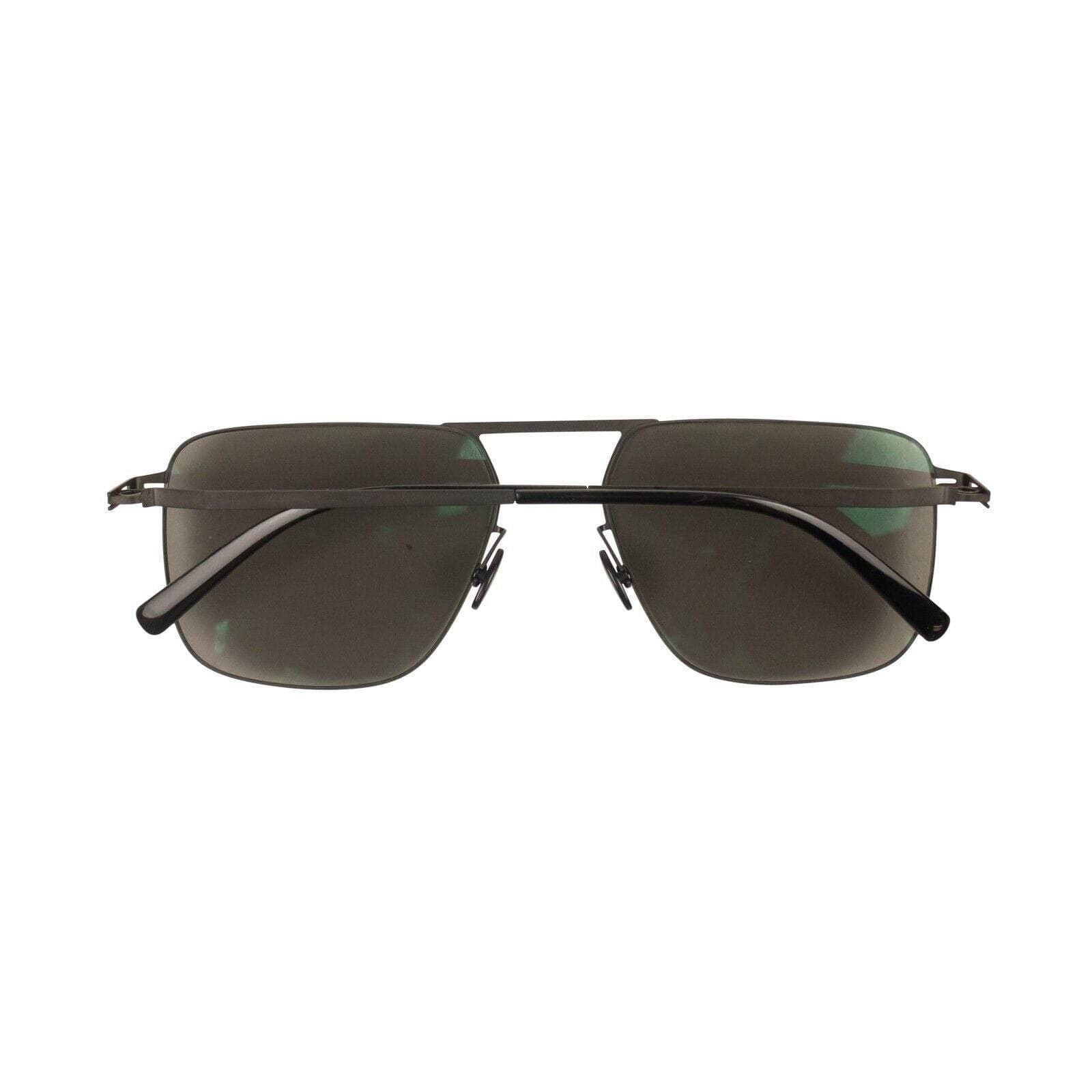 Reine Olga 250-500, channelenable-all, chicmi, couponcollection, gender-mens, gender-womens, main-accessories, mens-shoes, reine-olga, size-os, unisex-eyewear OS Black Olga Masao Square Wire Sunglasses 95-ROL-3001/OS 95-ROL-3001/OS