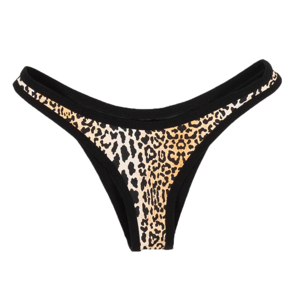 Reine Olga 95-ROL-1008/L NWT REINE OLGA Black & Orange Leopard Wilson Bikini Bottoms Size L $95 95-ROL-1008/L