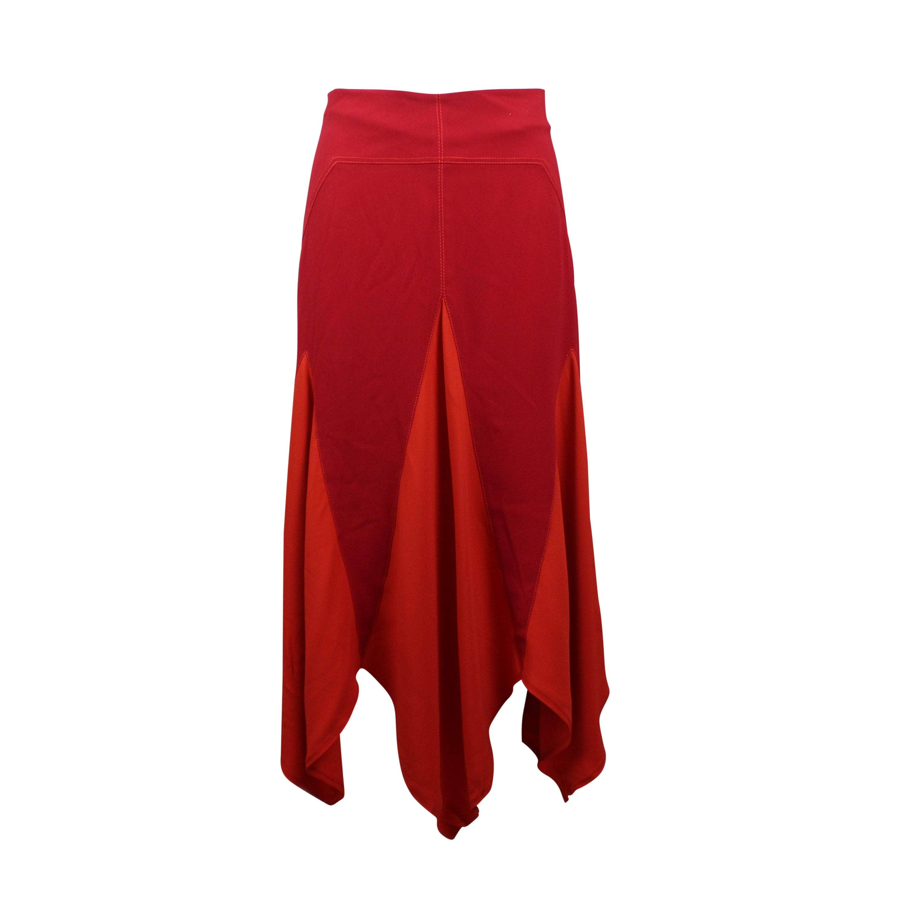 RENAISSANCE 95-RNC-0003/38 NWT RENAISSANCE RED/ORANGE FLAME SKIRT Size 38 $854 95-RNC-0003/38