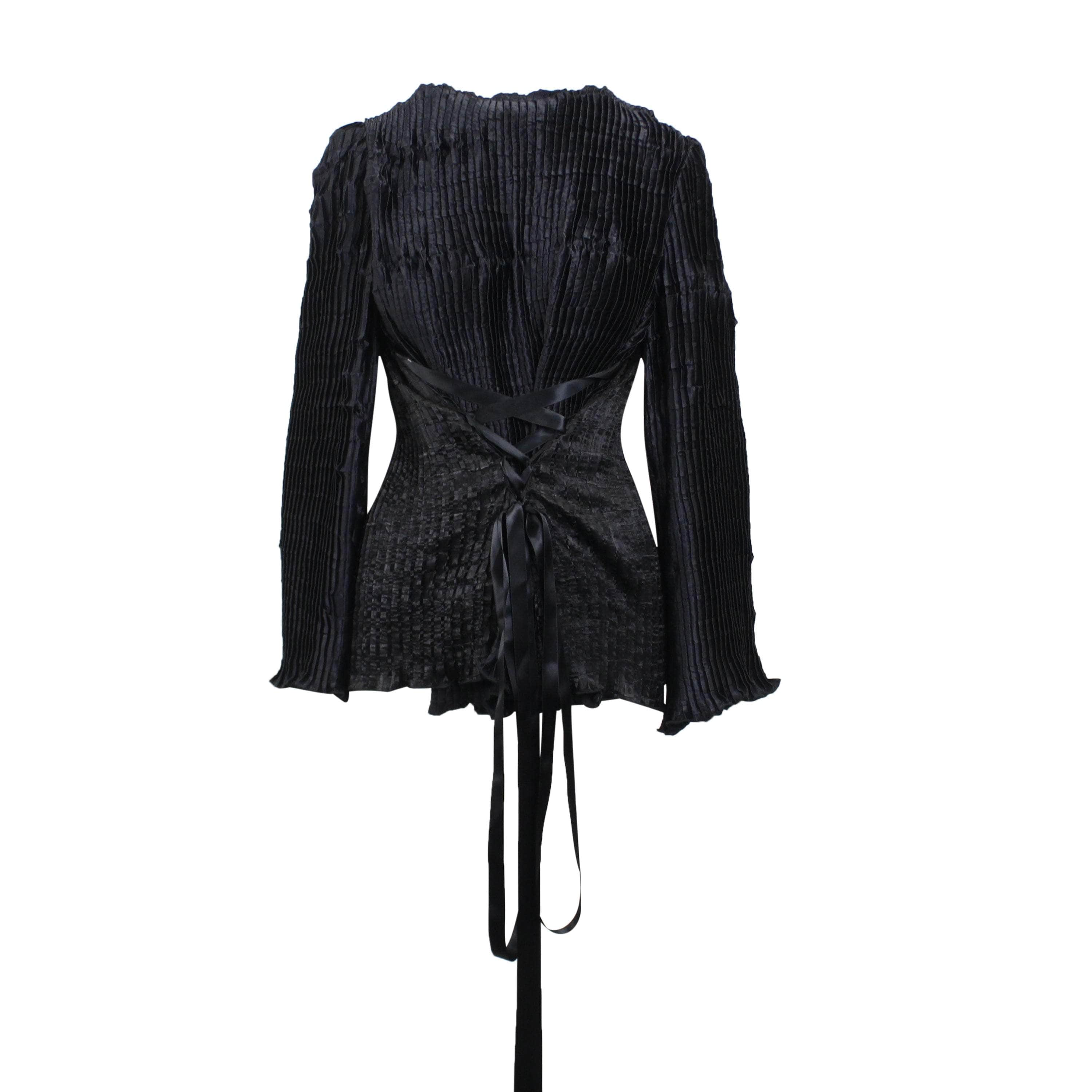 RENAISSANCE 95-RNC-1003/36 NWT RENAISSANCE BLACK CORDAY TOP Size 36 $420 95-RNC-1003/36