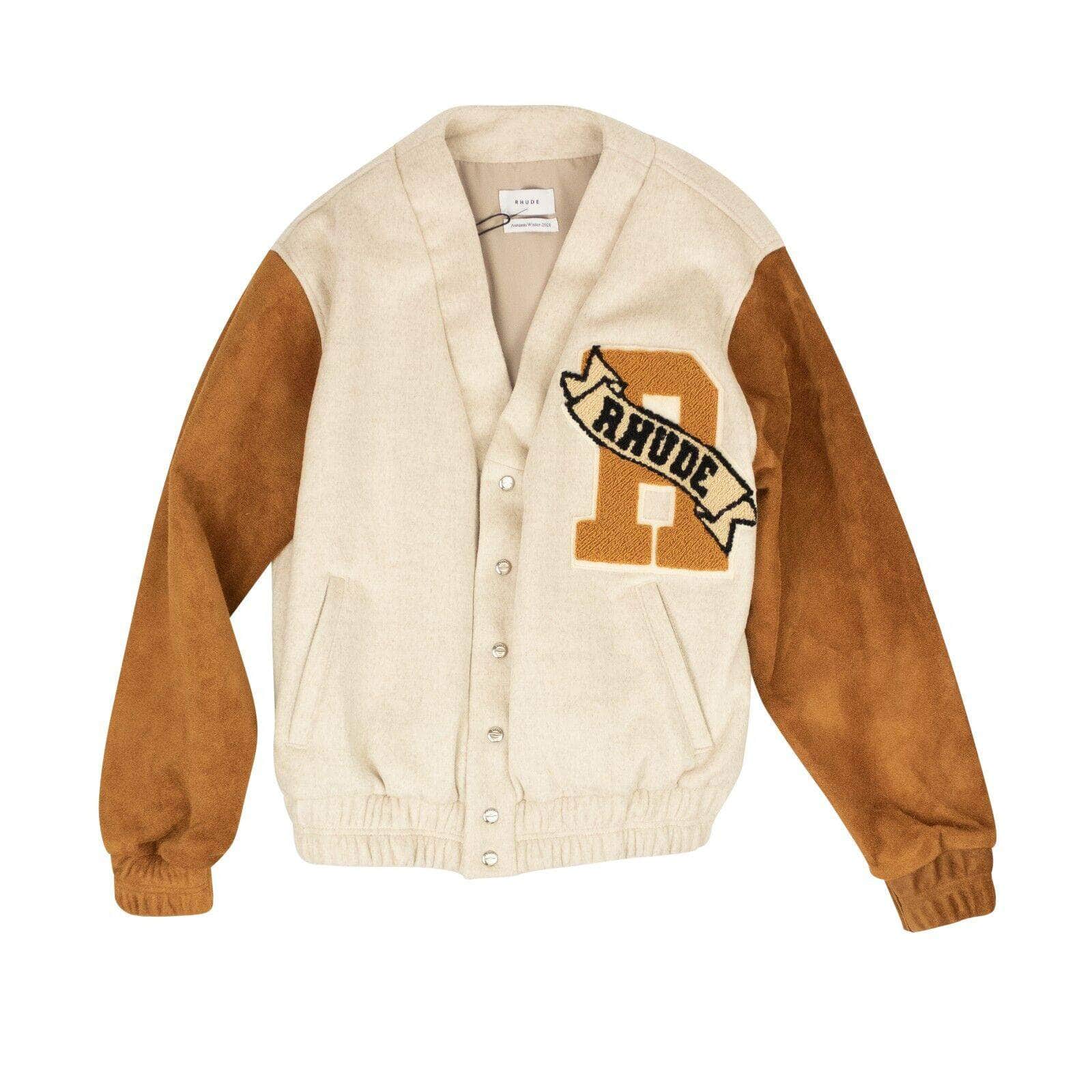 Rhude 1000-2000, channelenable-all, chicmi, couponcollection, gender-mens, main-clothing, mens-bombers, mens-shoes, rhude, shop375, size-l Beige And Tan Cardigan Bomber