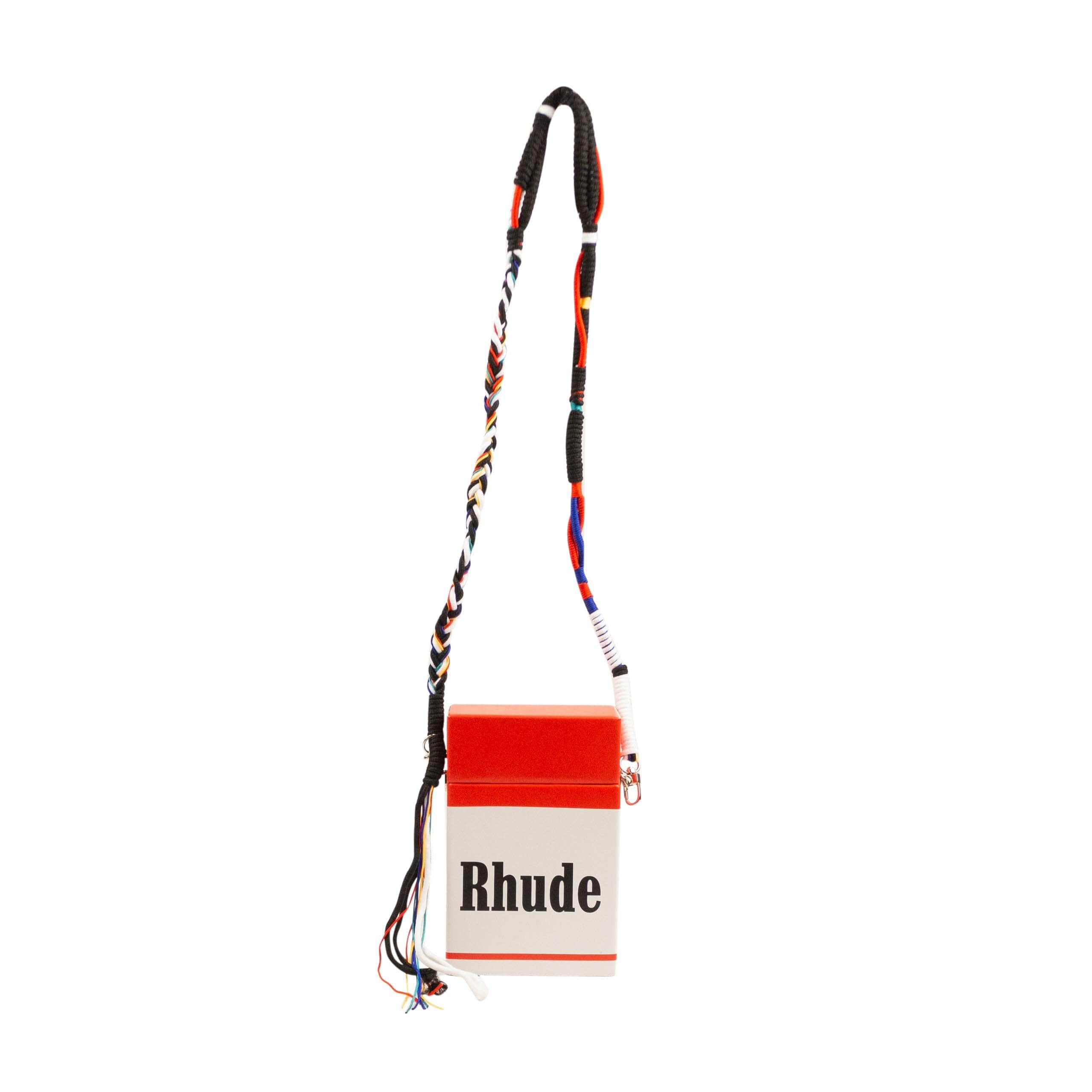 Rhude 1000-2000, channelenable-all, chicmi, couponcollection, gender-mens, main-handbags, mens-messenger-bags, mens-shoes, rhude, size-os OS White And Red Cigarette Logo Man Box Bag 95-RHD-3012/OS 95-RHD-3012/OS