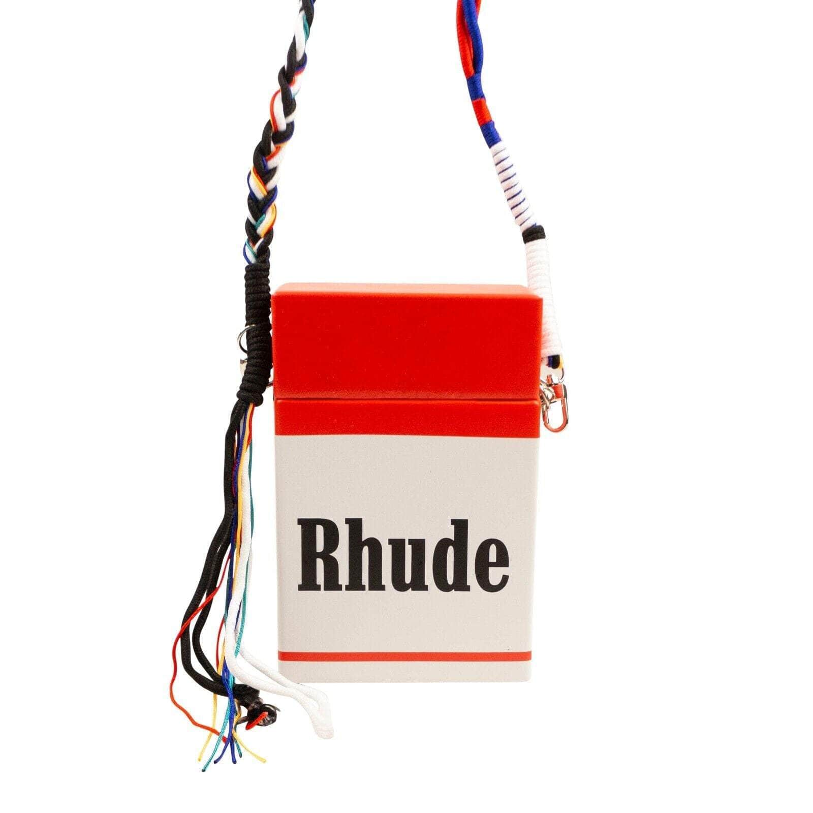 Rhude 1000-2000, channelenable-all, chicmi, couponcollection, gender-mens, main-handbags, mens-messenger-bags, mens-shoes, rhude, size-os OS White And Red Cigarette Logo Man Box Bag 95-RHD-3012/OS 95-RHD-3012/OS