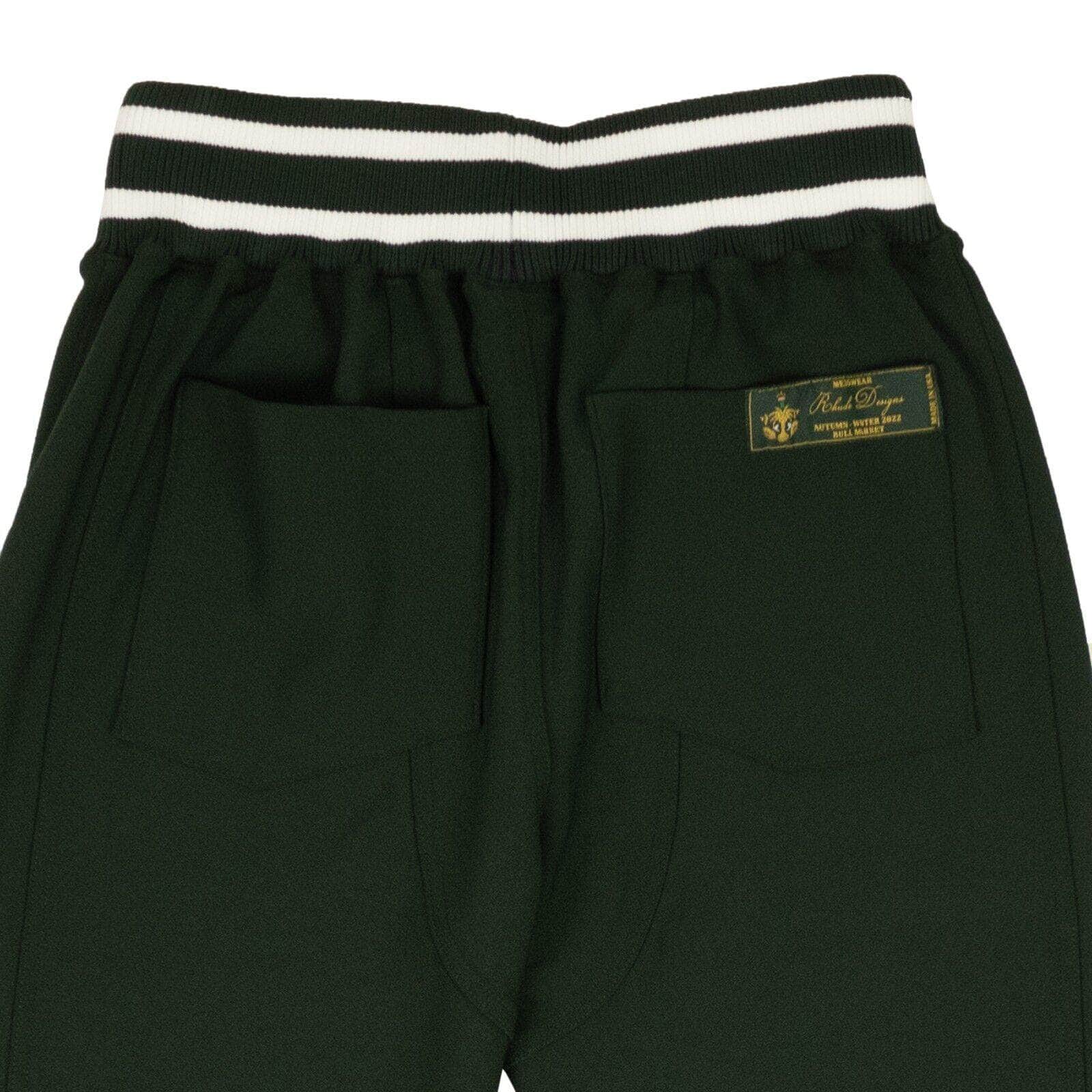 Rhude 500-750, channelenable-all, chicmi, couponcollection, gender-mens, main-clothing, mens-joggers-sweatpants, mens-shoes, rhude, size-l L Forest Green Polyester Tracksuit Ribbed Pants RHD-XBTM-0045/L RHD-XBTM-0045/L