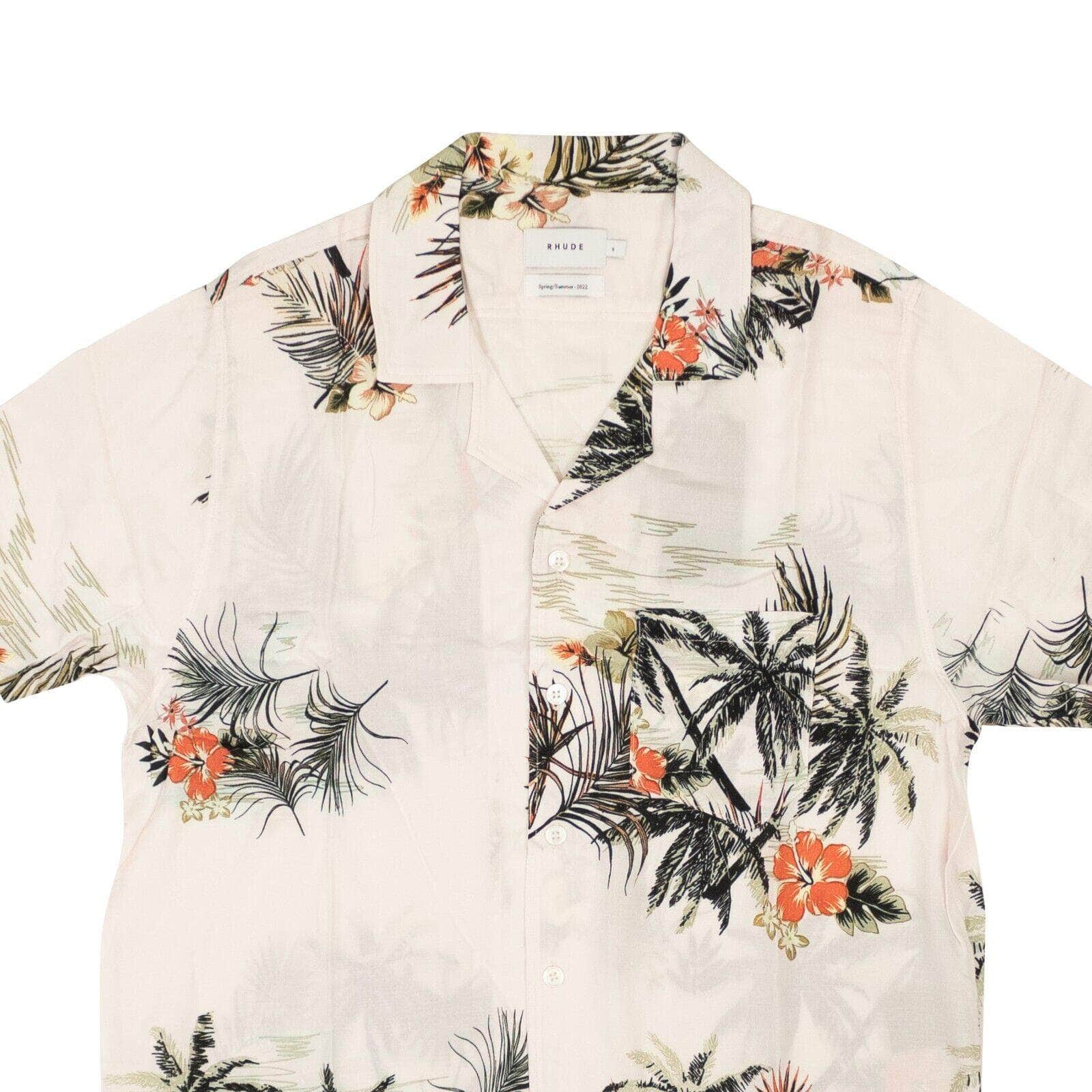 Rhude 500-750, channelenable-all, chicmi, couponcollection, gender-mens, main-clothing, mens-shoes, rhude, shop375, size-l L White Multicolored Cotton Hawiian Shirt RHD-XTPS-0030/L RHD-XTPS-0030/L