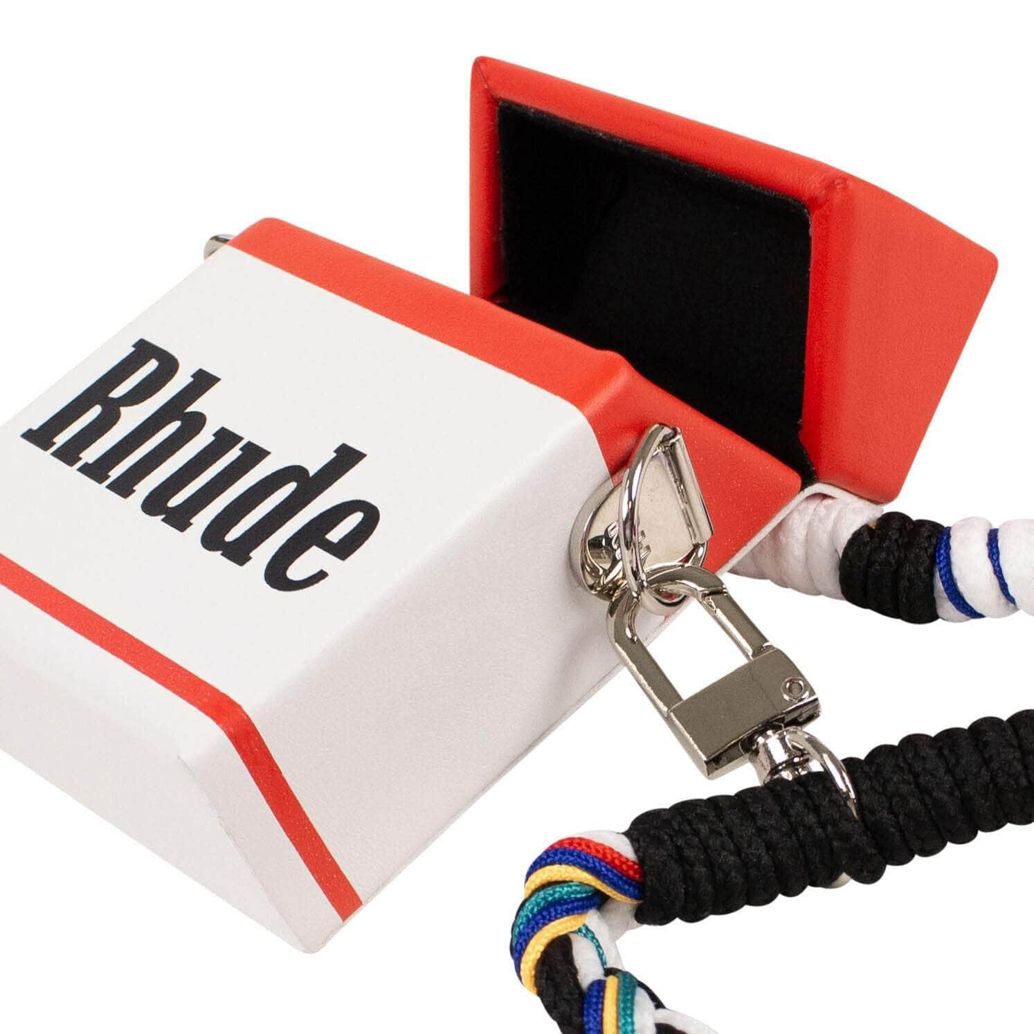 Rhude 500-750, channelenable-all, chicmi, couponcollection, gender-mens, main-handbags, mens-messenger-bags, mens-shoes, rhude, size-os OS Red And White Small Cigarette Box Crossbody Bag 95-RHD-3011/OS 95-RHD-3011/OS