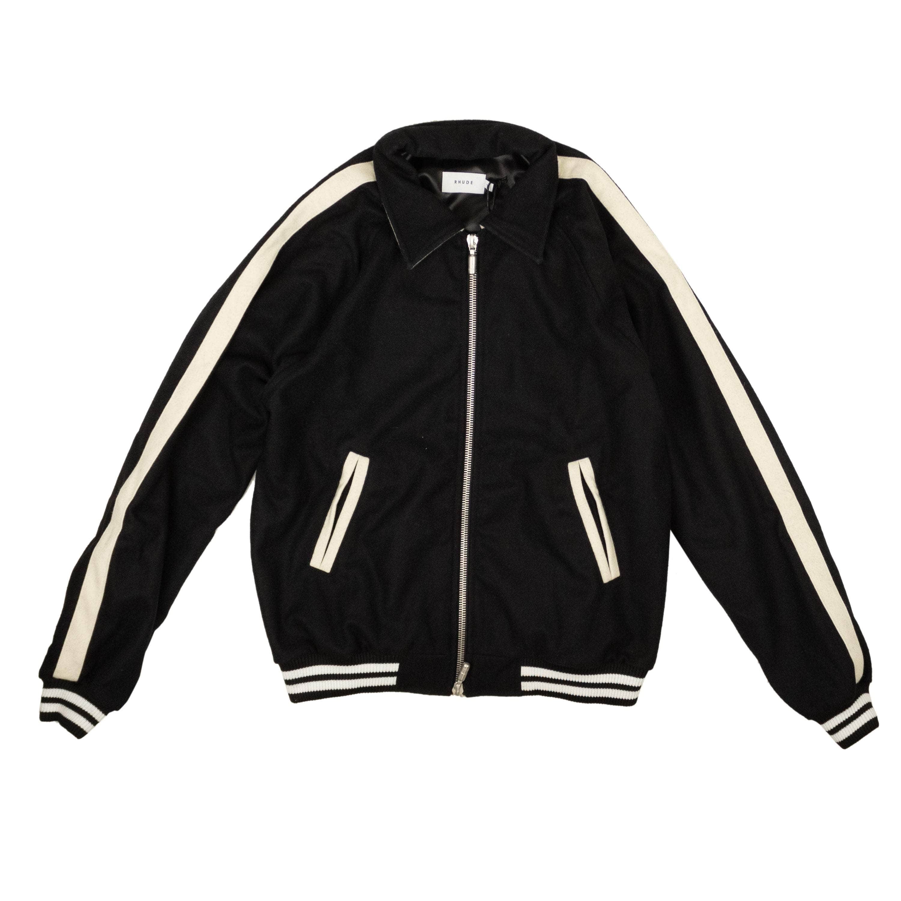 Rhude 750-1000, channelenable-all, chicmi, couponcollection, gender-mens, main-clothing, mens-bombers, mens-shoes, rhude, size-l, size-m, size-s, size-xl, size-xs XS / RHFW22JA456743720372 Black Wool Boys Signature Bomber Jacket RHD-XOTW-0013/XS RHD-XOTW-0013/XS