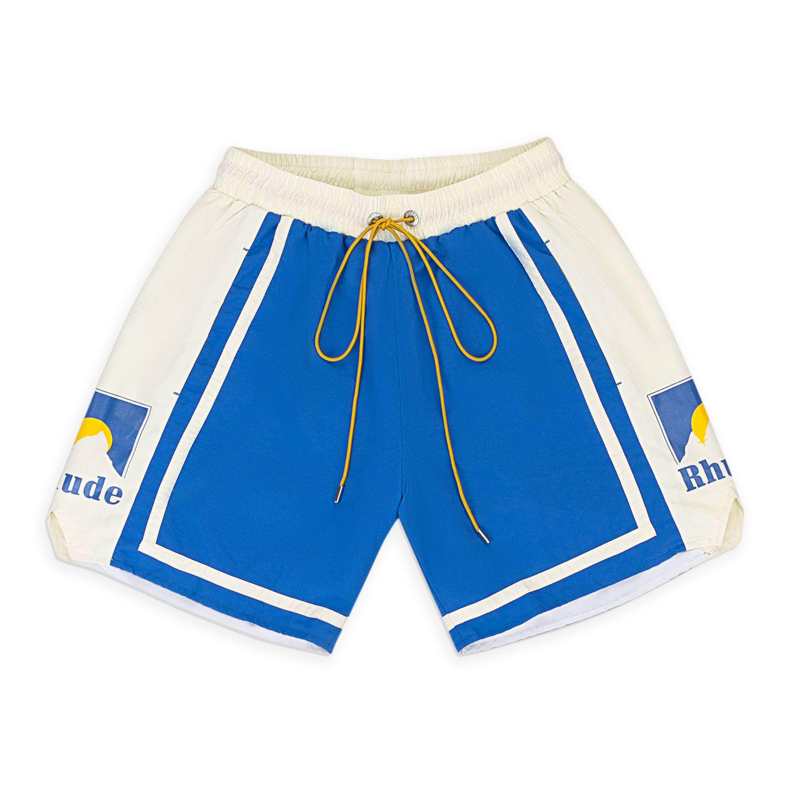 Rhude RHD-XBTM-0091/L NWT RHUDE MOONLIGHT COLBALT BLUE, OFF WHITE SHORTS SIZE L $625 RHD-XBTM-0091/L