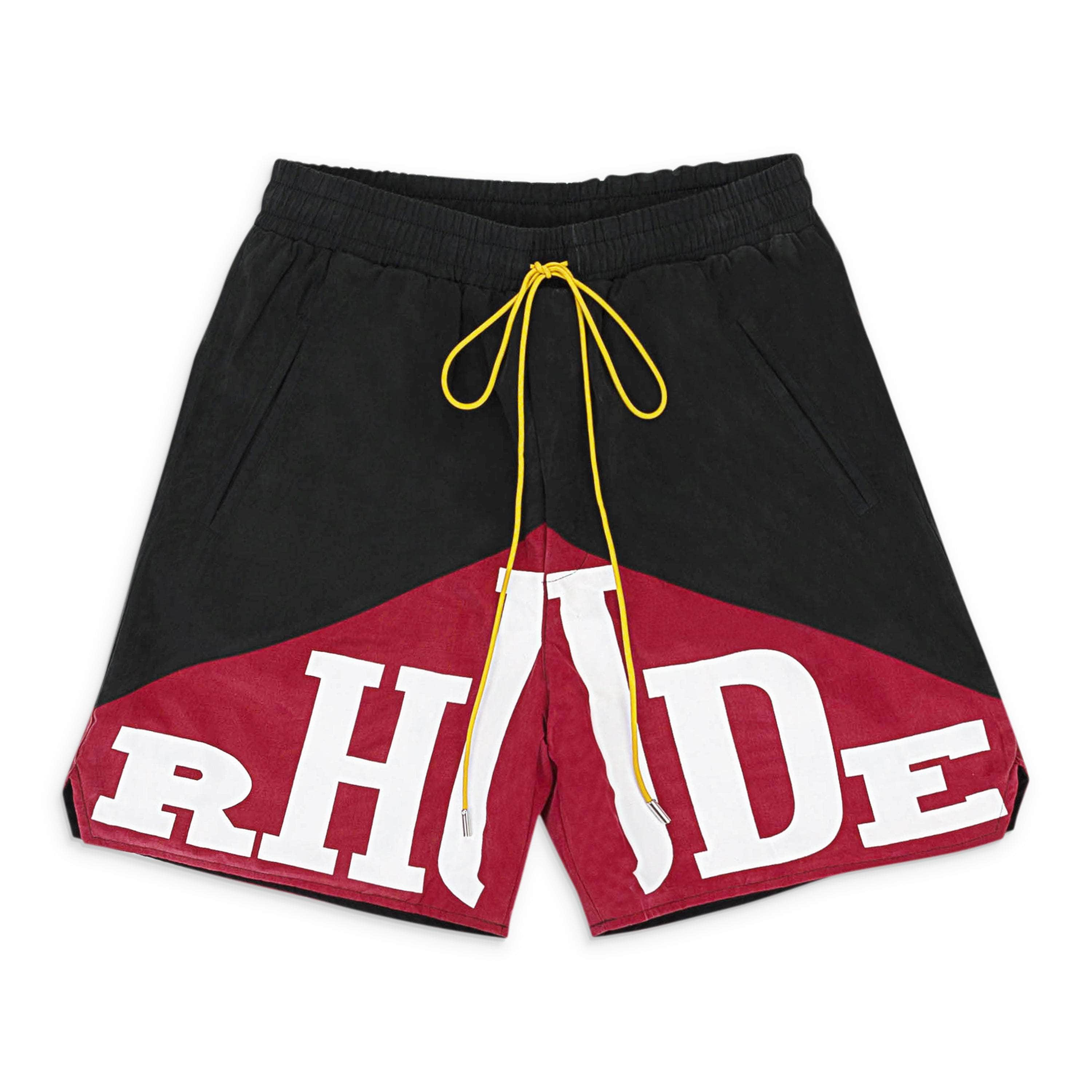 Rhude RHD-XBTM-0097/XS NWT RHUDE YACHTING BLACK/RED SHORTS SIZE XS $535 RHD-XBTM-0097/XS